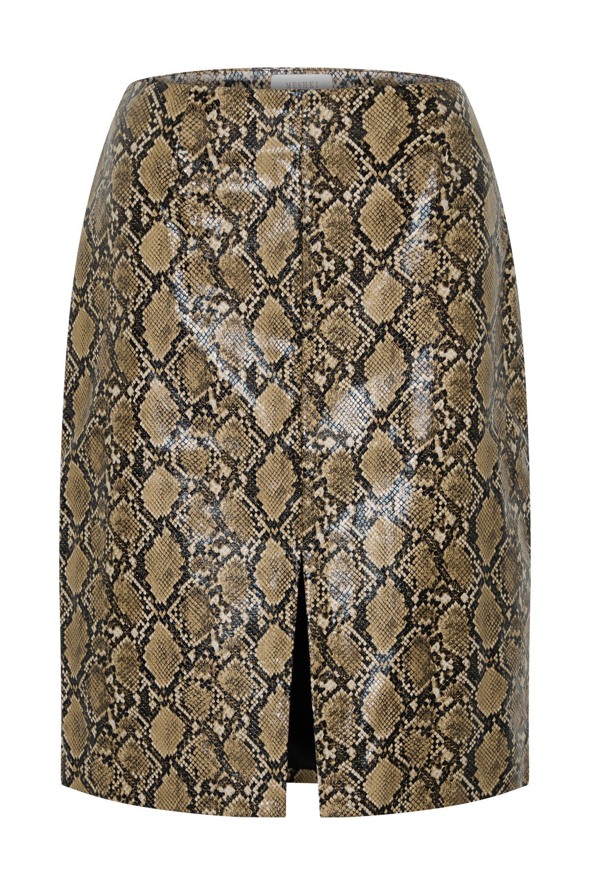 Alexis Faux Leather Midi Skirt - Snake Print #8