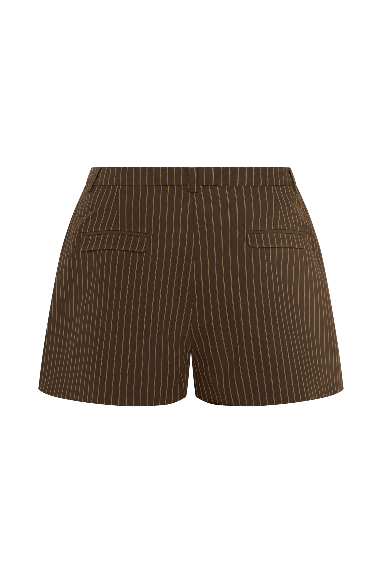 Alina Pintuck Cotton Shorts - Chocolate #8