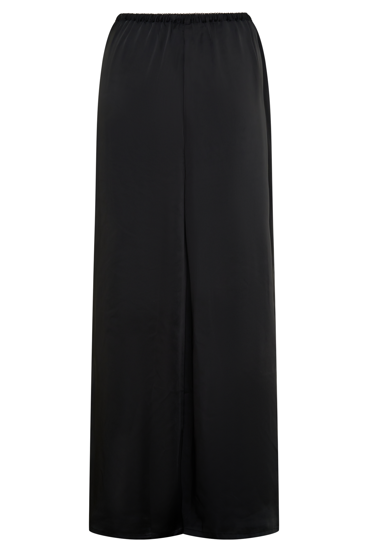 Alysa Satin Straight Pants - Black
