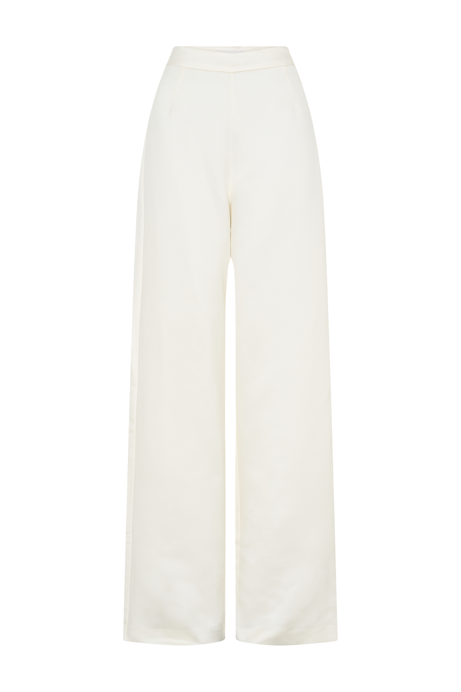 Ada Satin Straight Leg Pant - Ivory #10