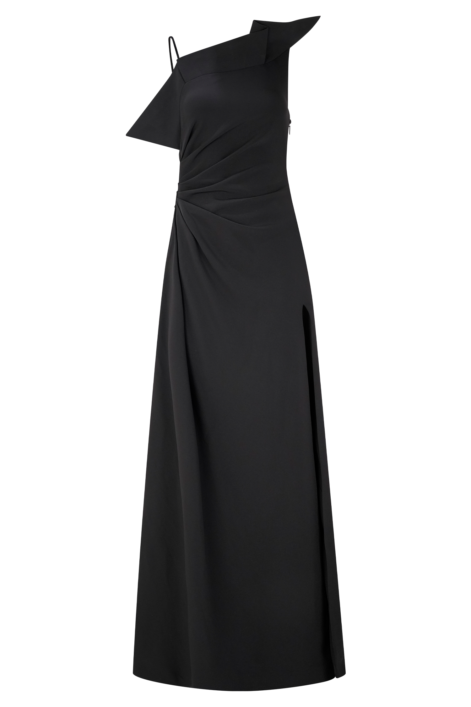 Adalyn One Shoulder Crepe Maxi Dress - Black #9