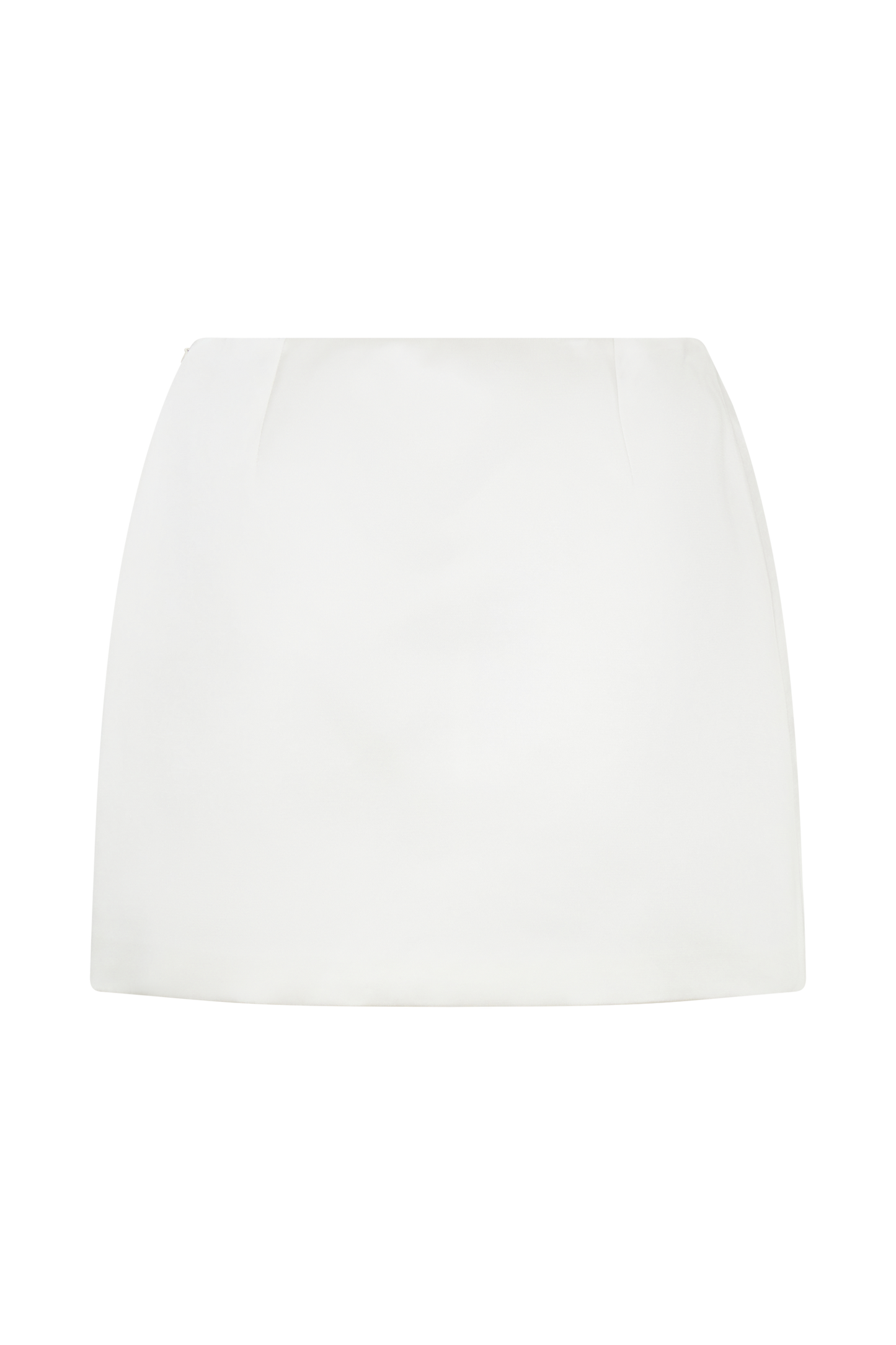 Adeline Satin Mini Skirt - White