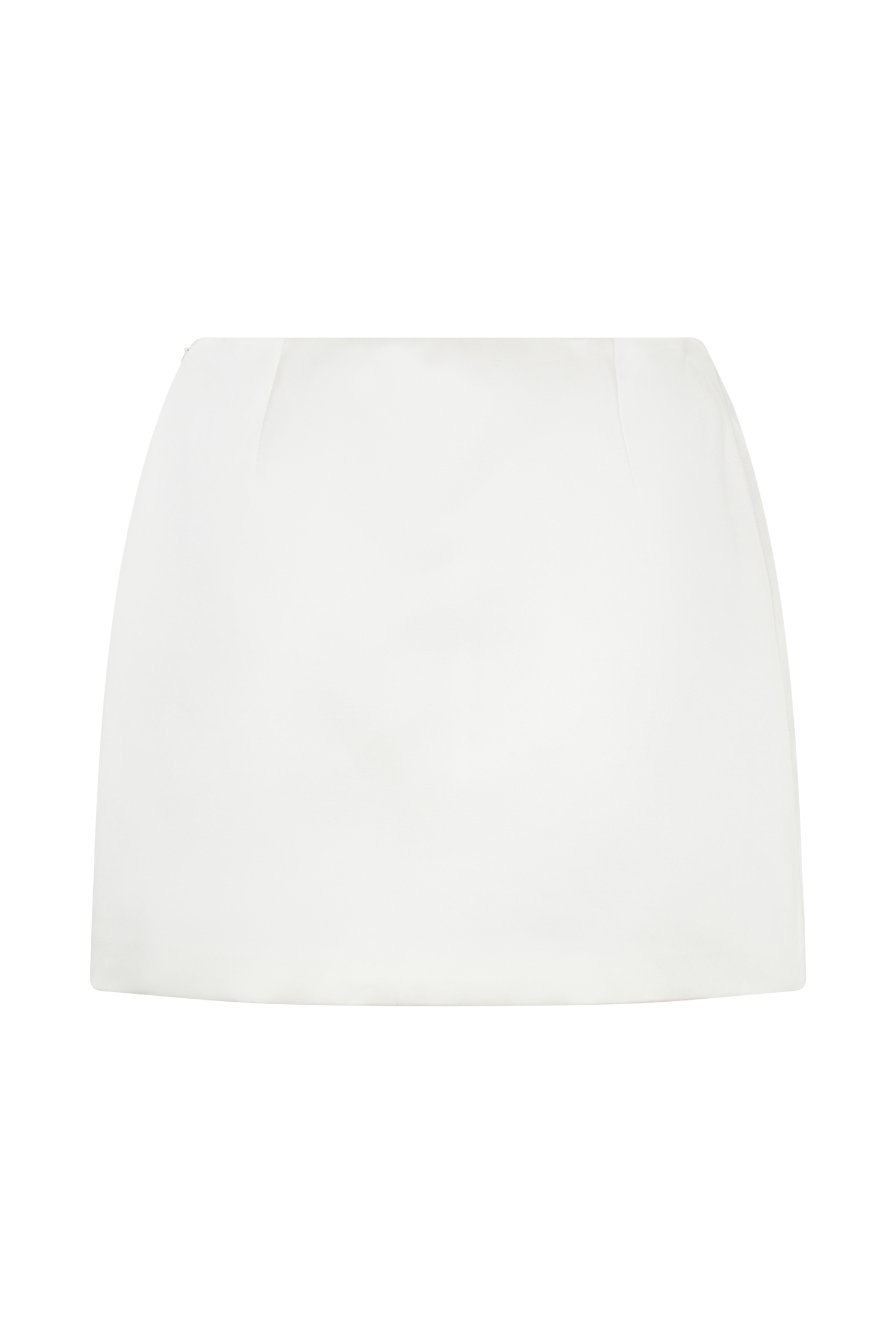 Adeline Satin Mini Skirt - White #8