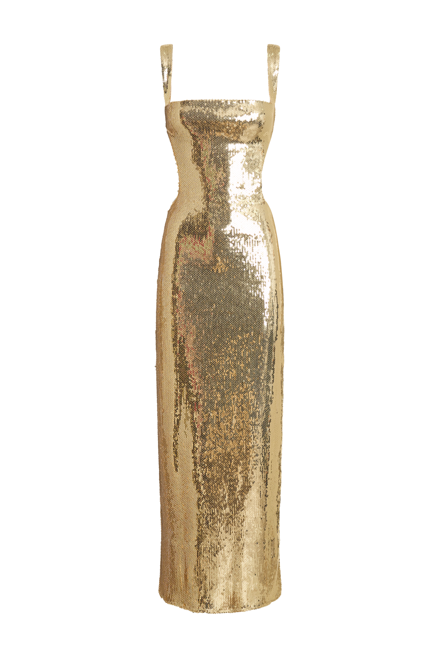 Adoria Sequin Cut Out Maxi Dress - Gold