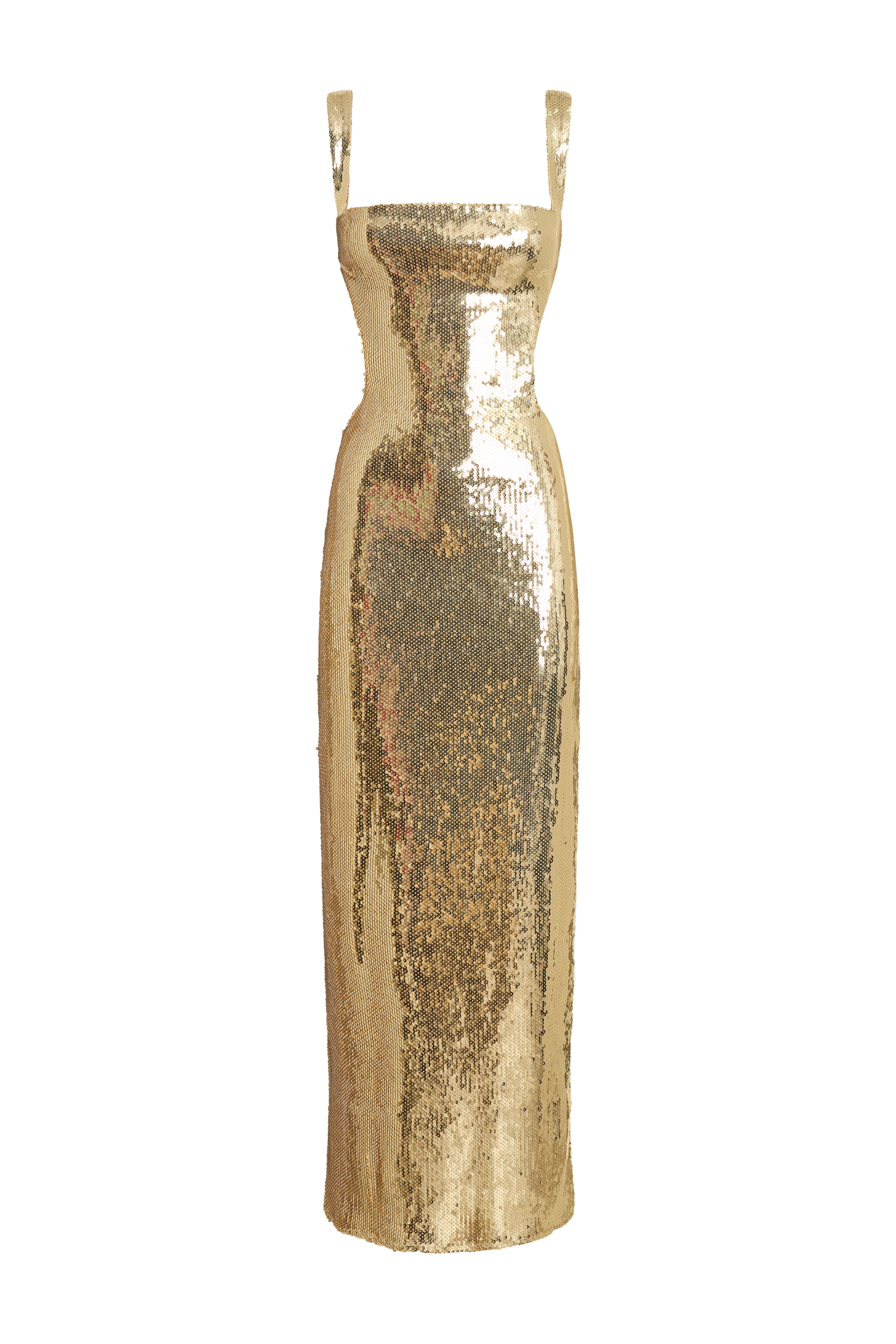 Adoria Sequin Cut Out Maxi Dress - Gold #13