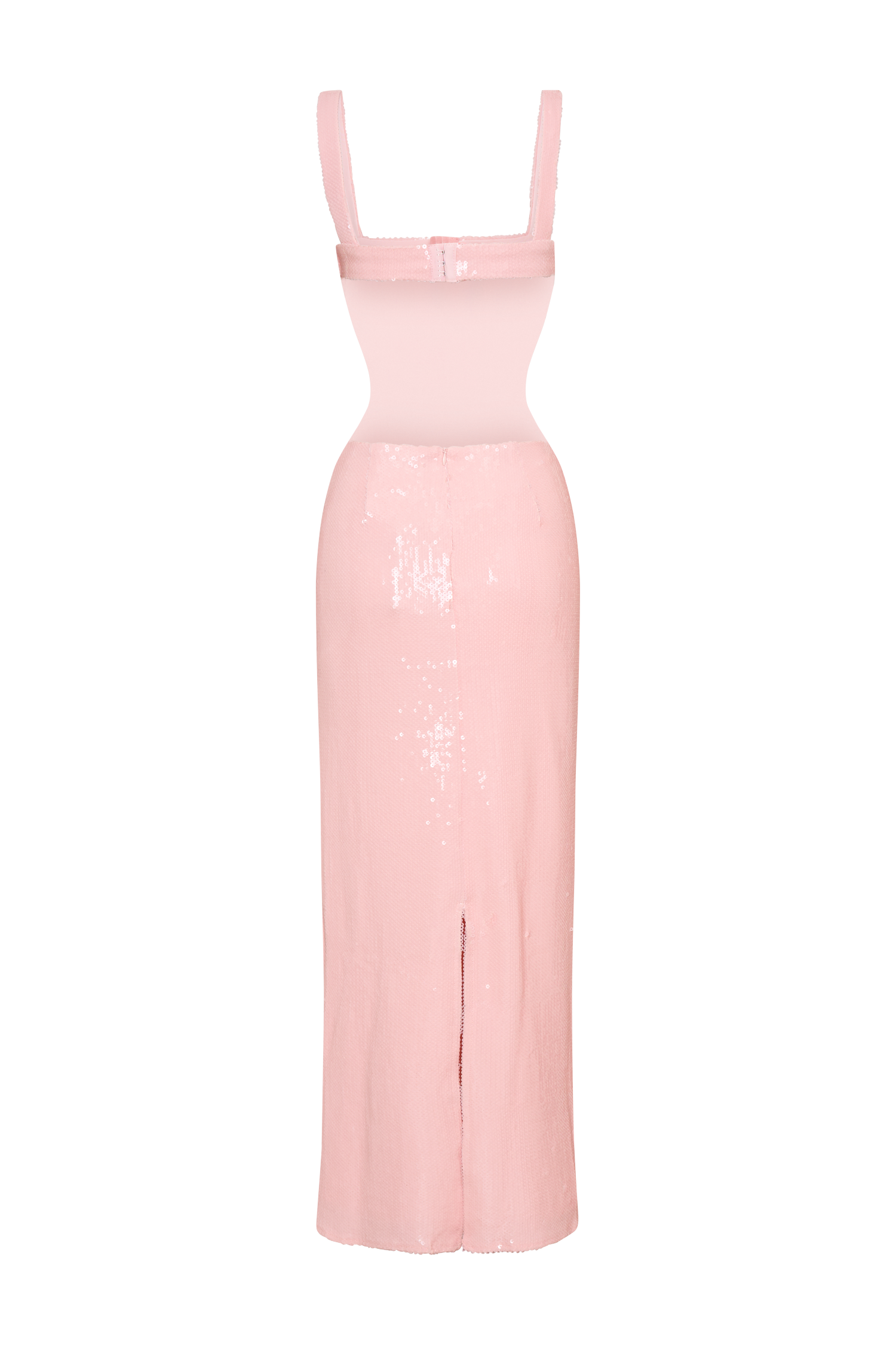 Adoria Sequin Cut Out Maxi Dress - Pale Pink #9