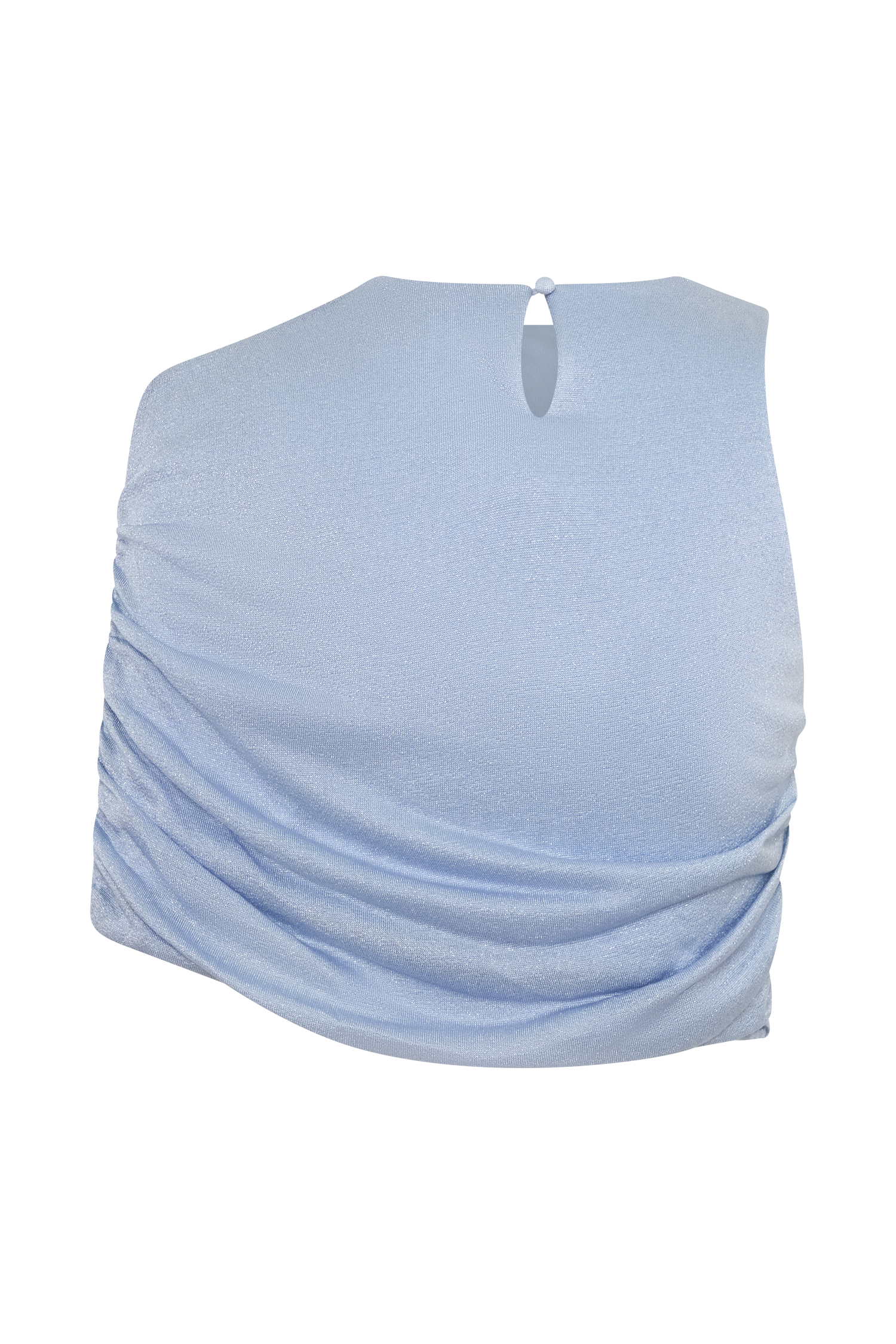 Adrienne One Shoulder Lurex Top - Pastel Blue #8