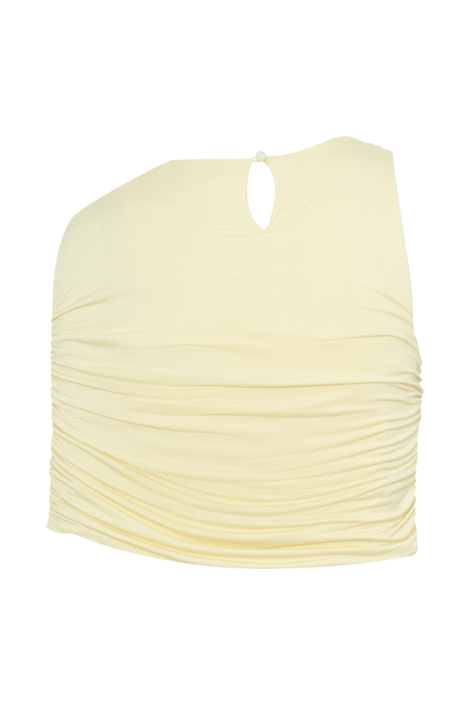Adrienne One Shoulder Slinky Top - Lemon #8