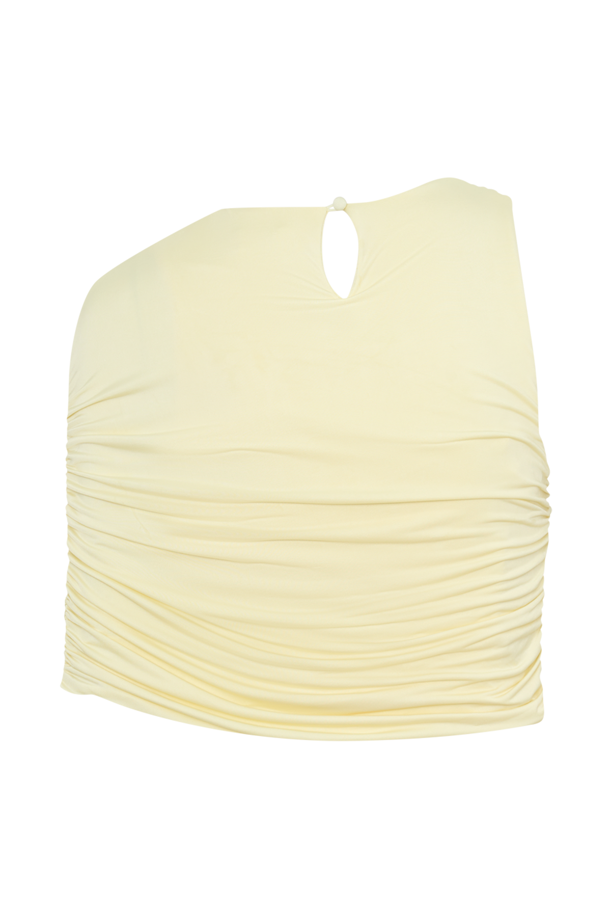 Adrienne One Shoulder Slinky Top - Lemon #8