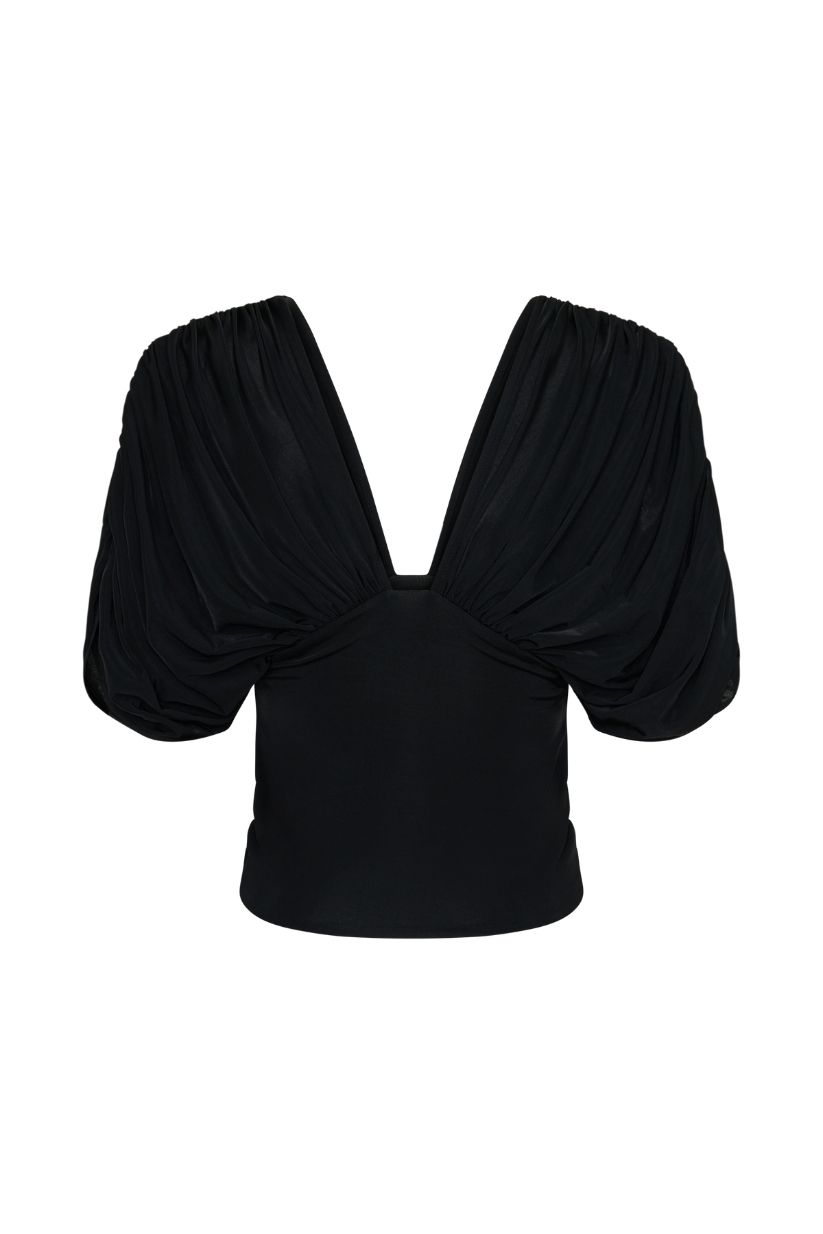 Aerin Gathered Bodice Top - Black #10