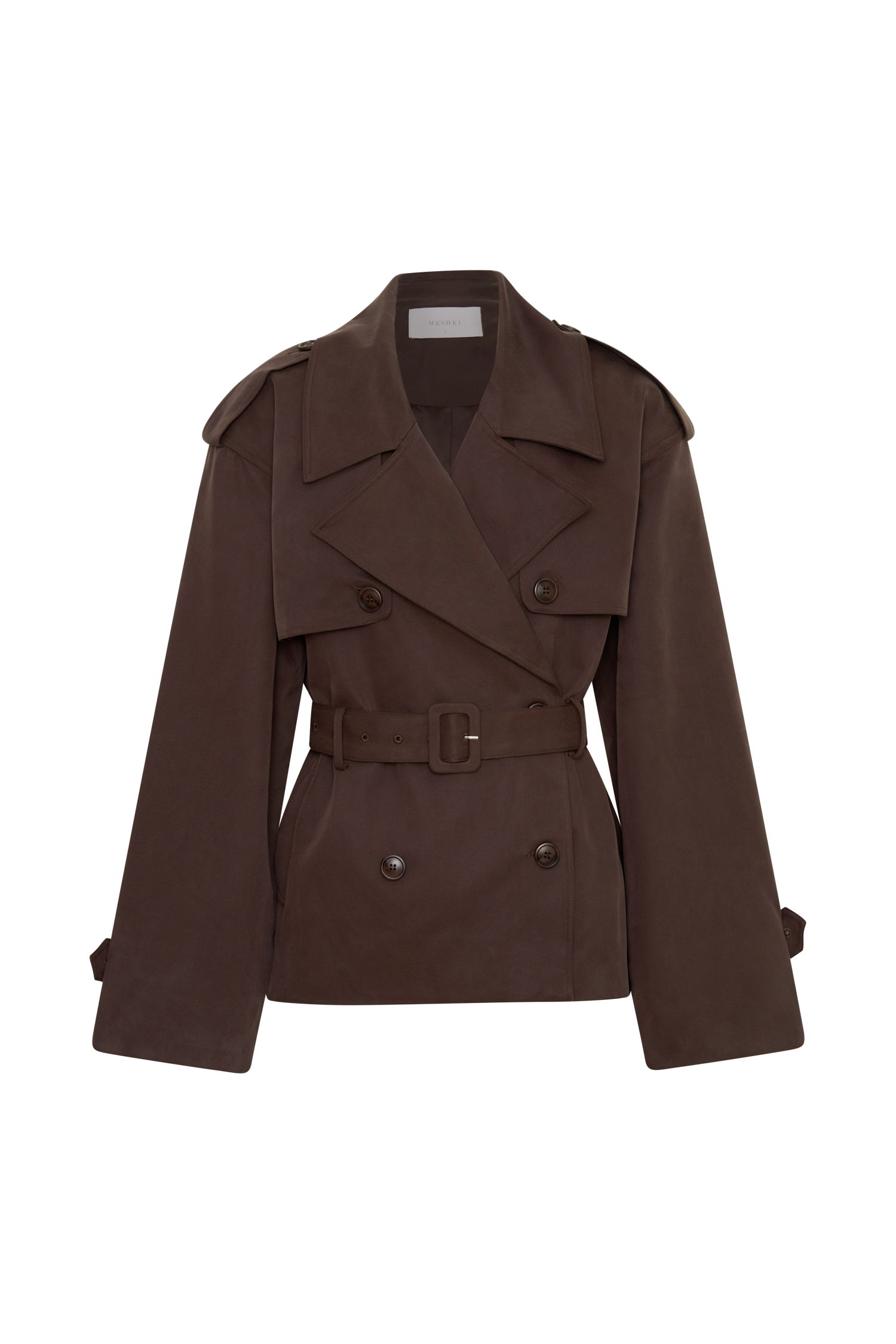 Alden Short Trench Jacket - Chocolate #13