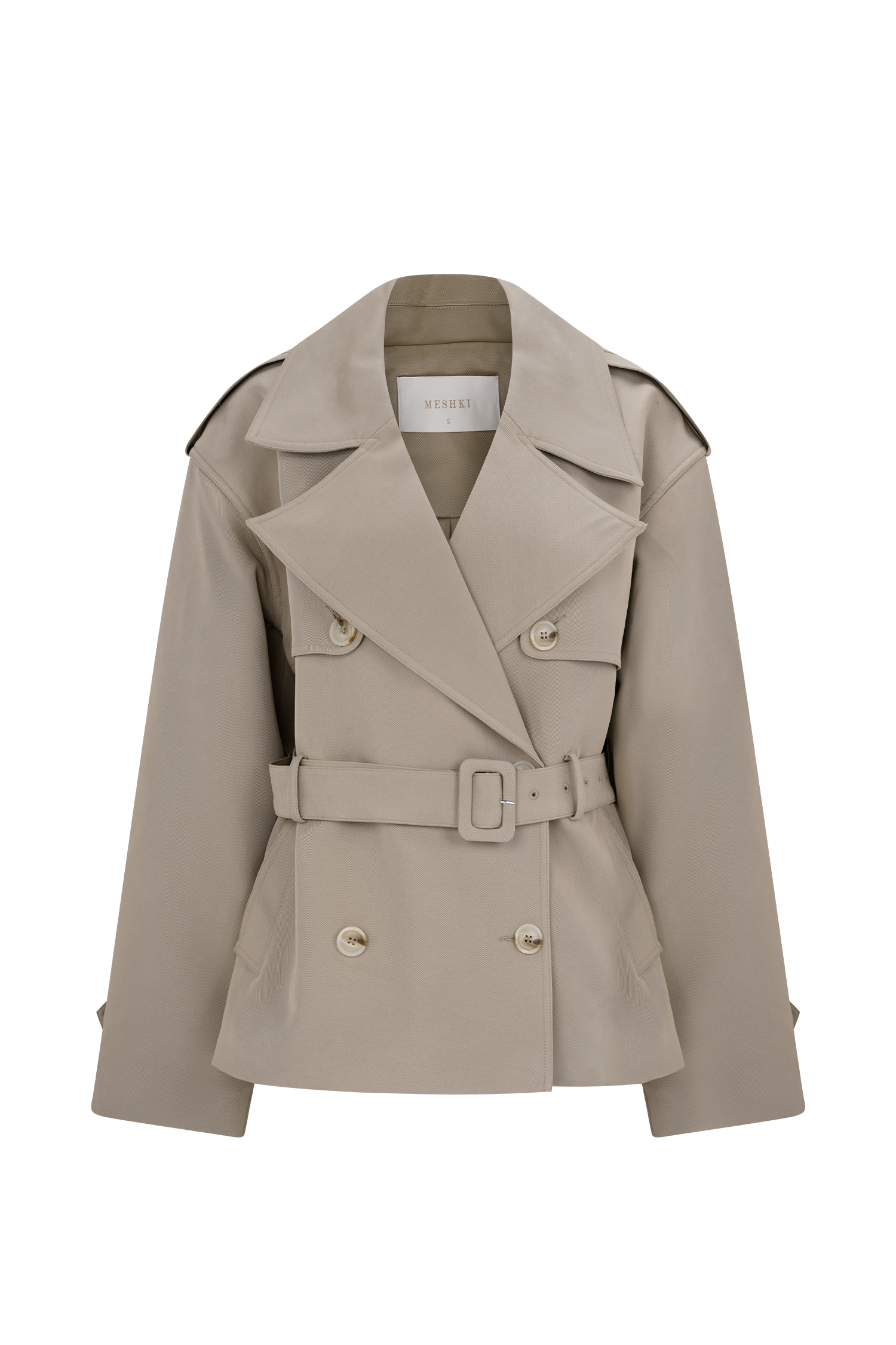 Alden Short Trench Jacket - Pebble #9