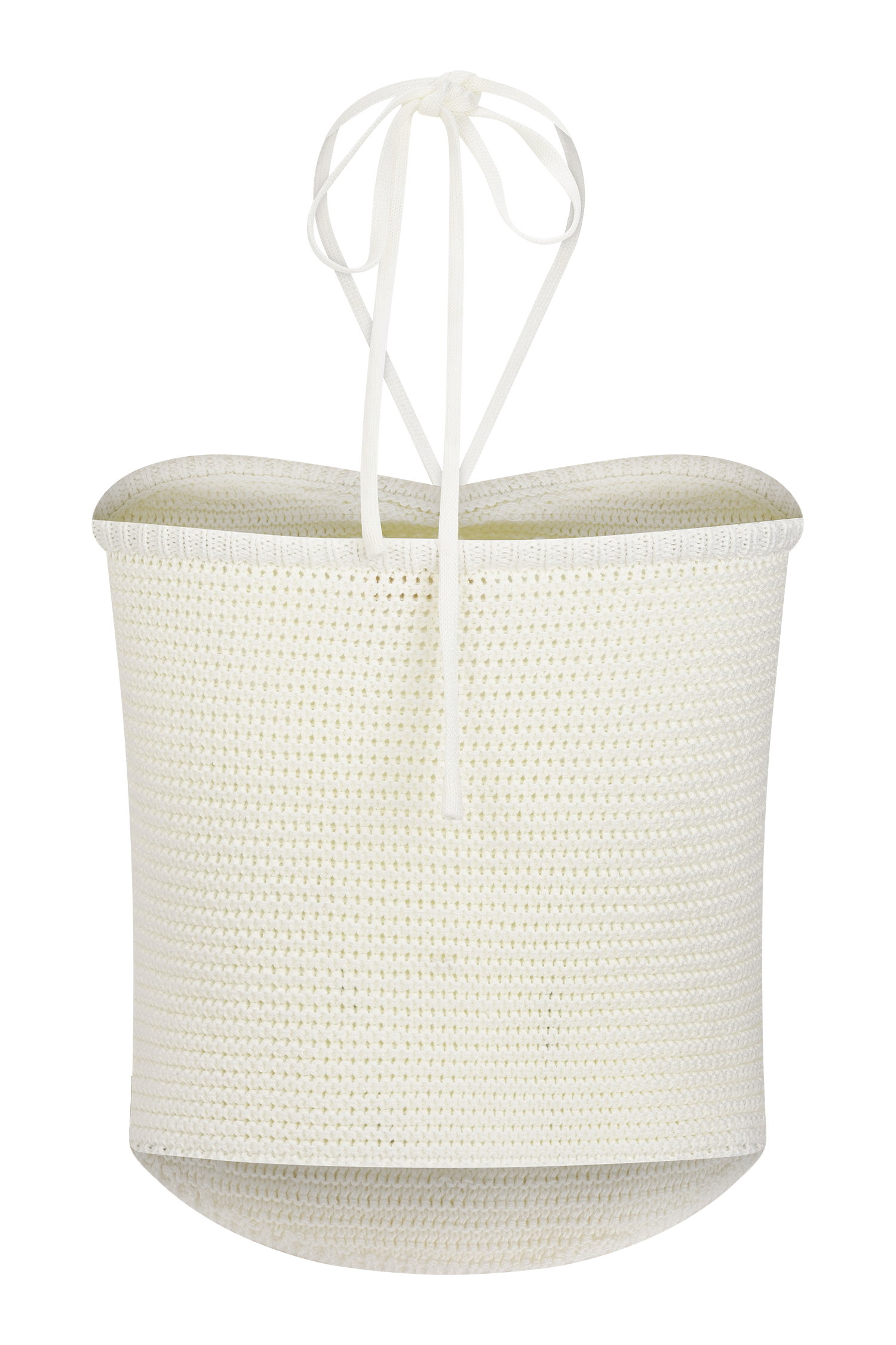 Aletta Knit Pearl Halter Top - Ivory #6