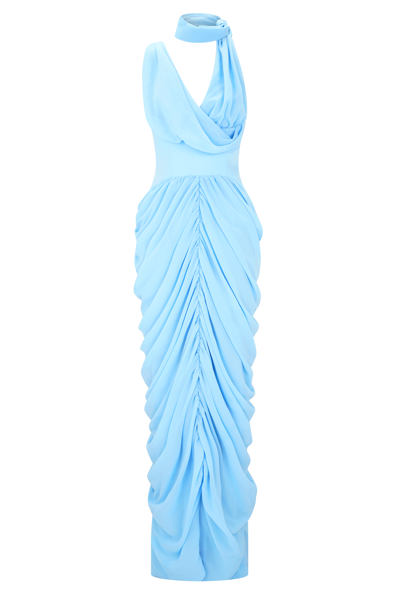 Alex Chiffon Maxi Dress - Blue #9