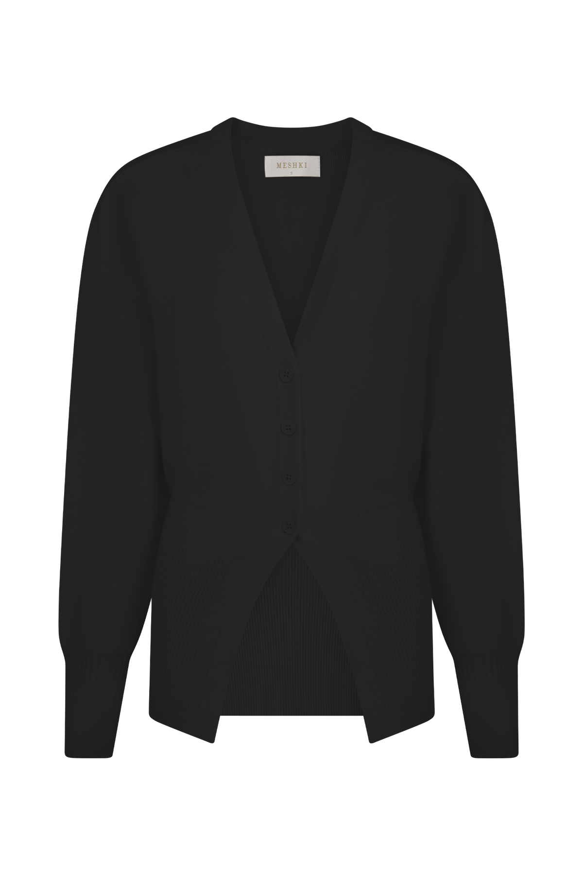 Alexia Buttoned Oversized Cardigan - Black #9