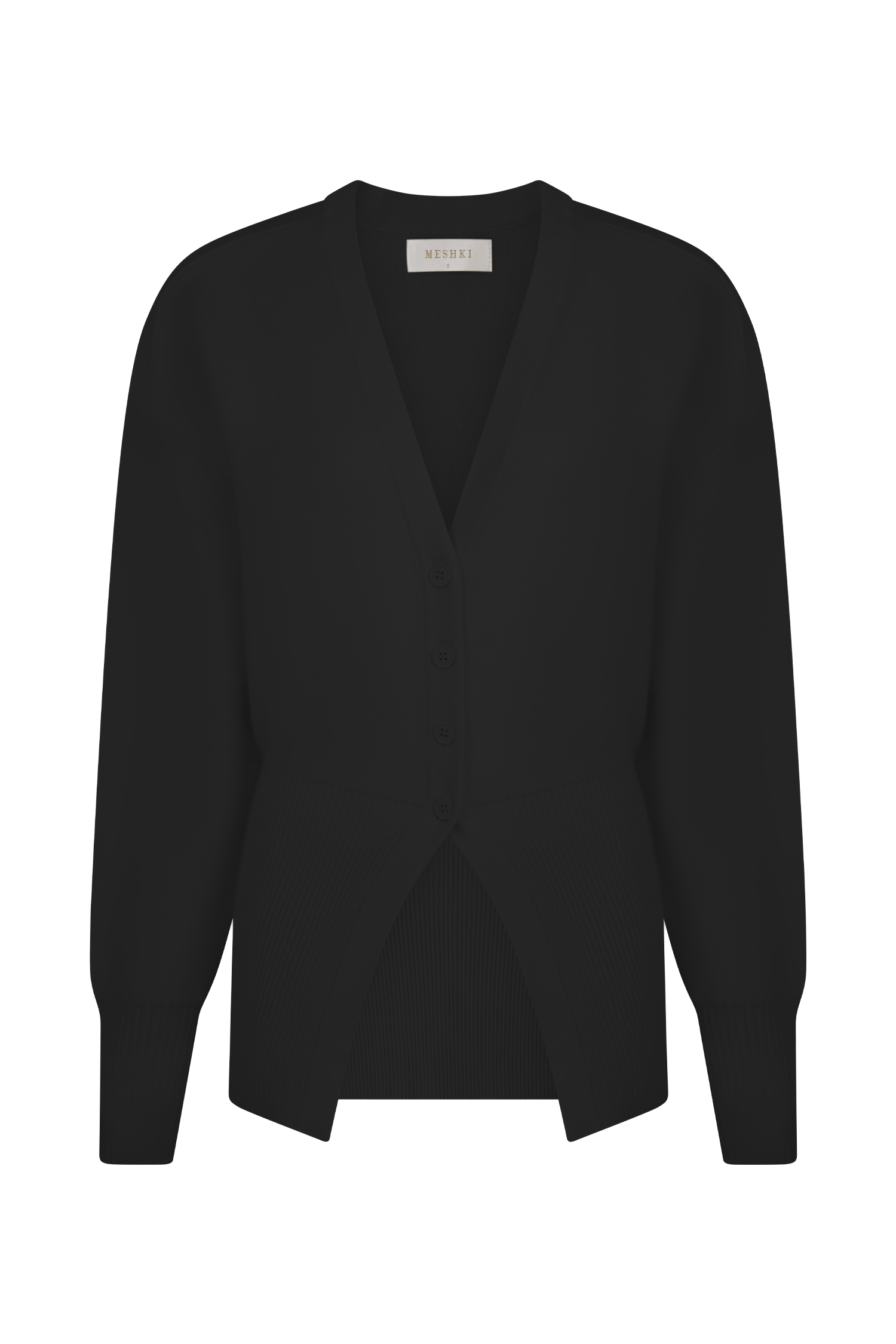 Alexia Buttoned Oversized Cardigan - Black #9