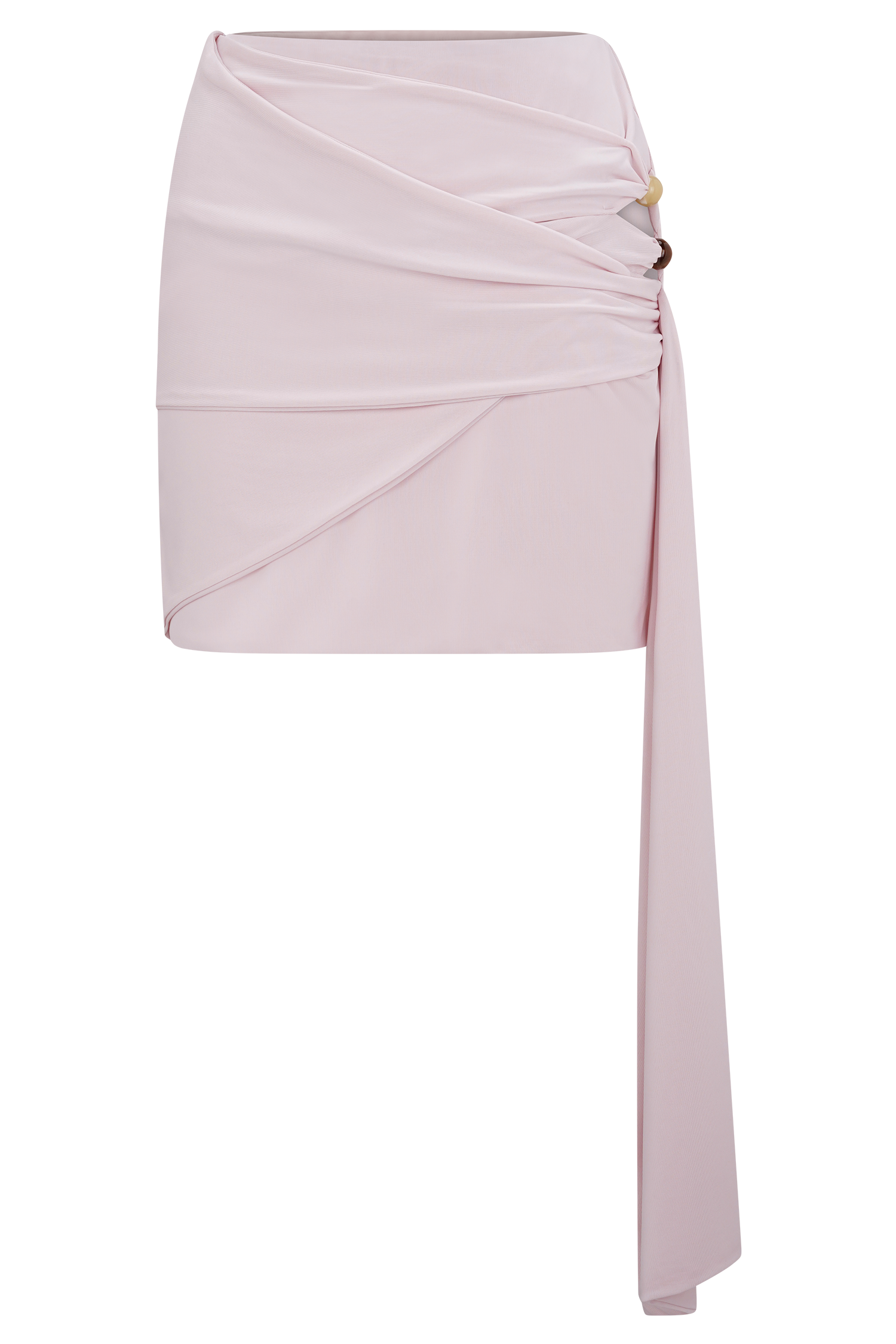 Alicent Slinky Beaded Mini Skirt - Pale Pink #7