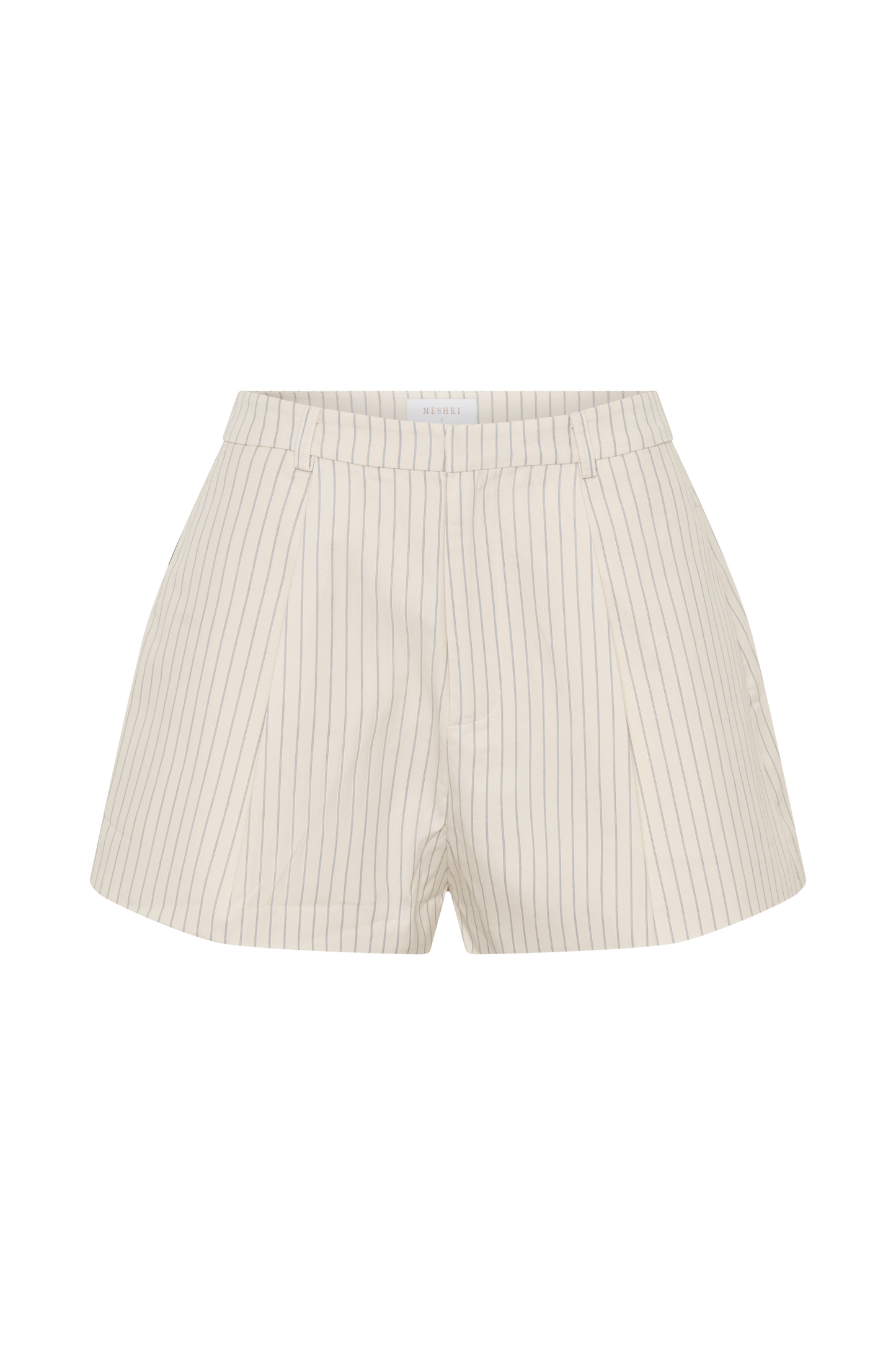 Alina Pintuck Cotton Shorts - Stripe