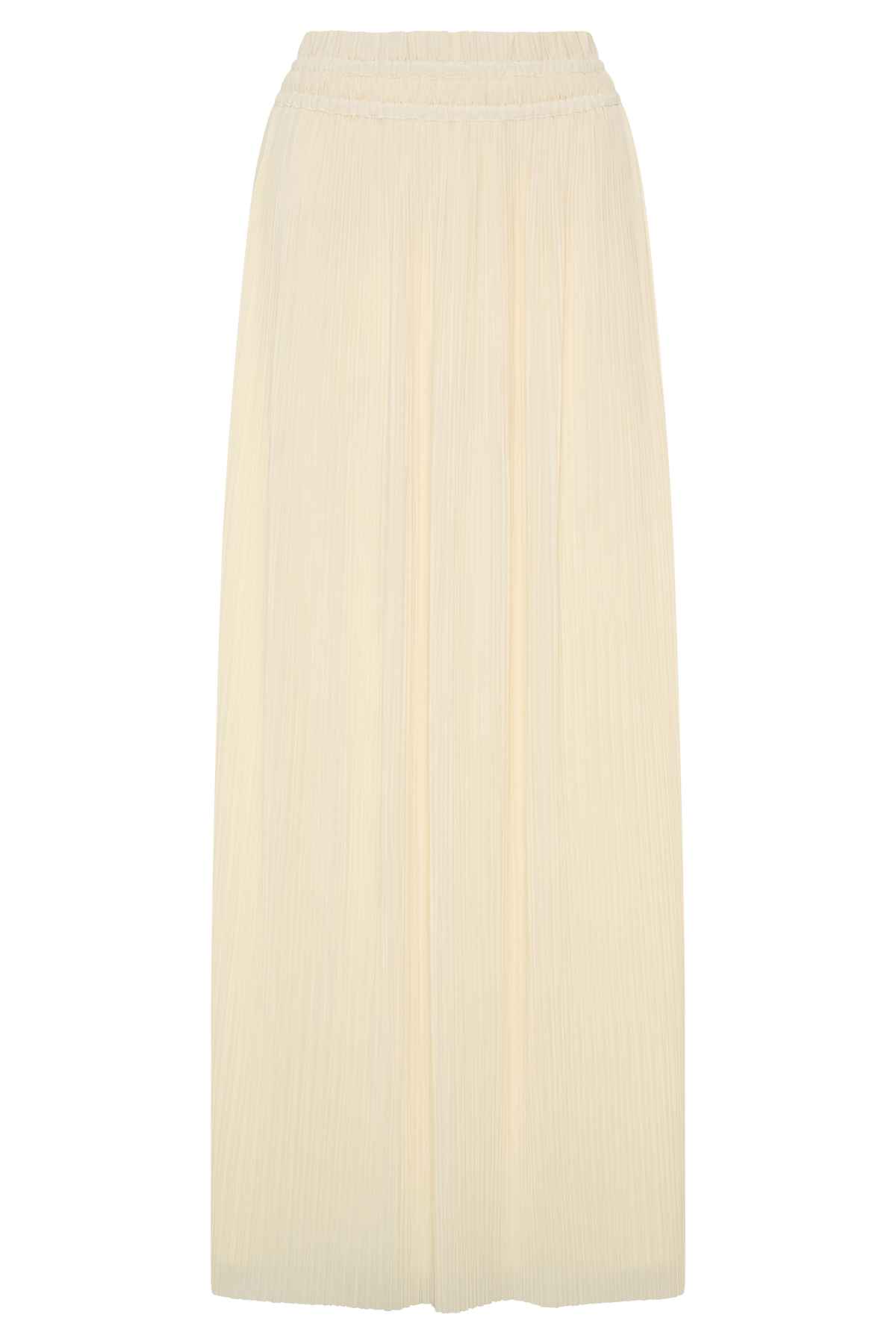 Amaris Gathered Plisse Maxi Skirt - Lemon #7