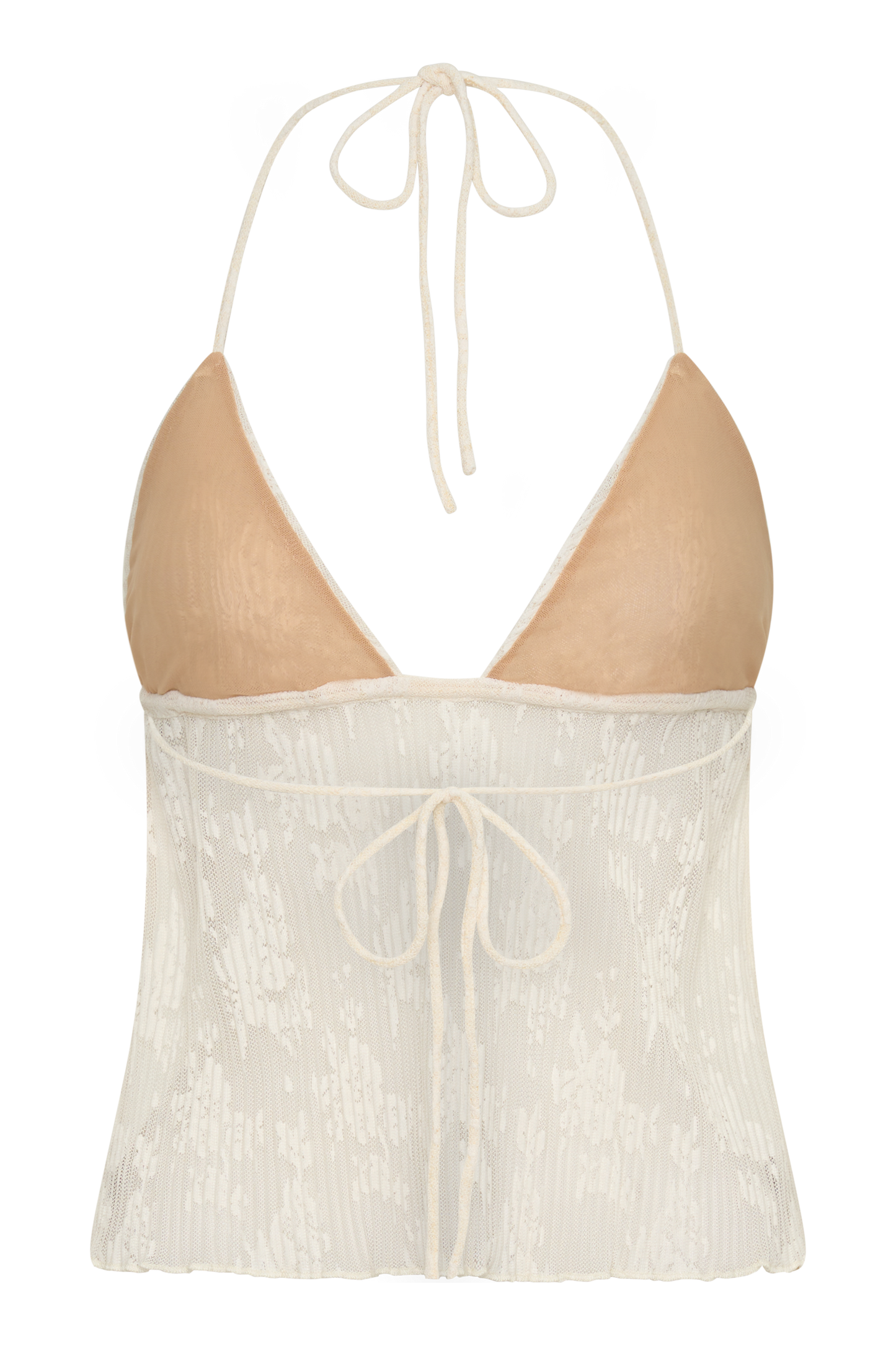 Ambrose Lace Cami Halter Top - Ivory