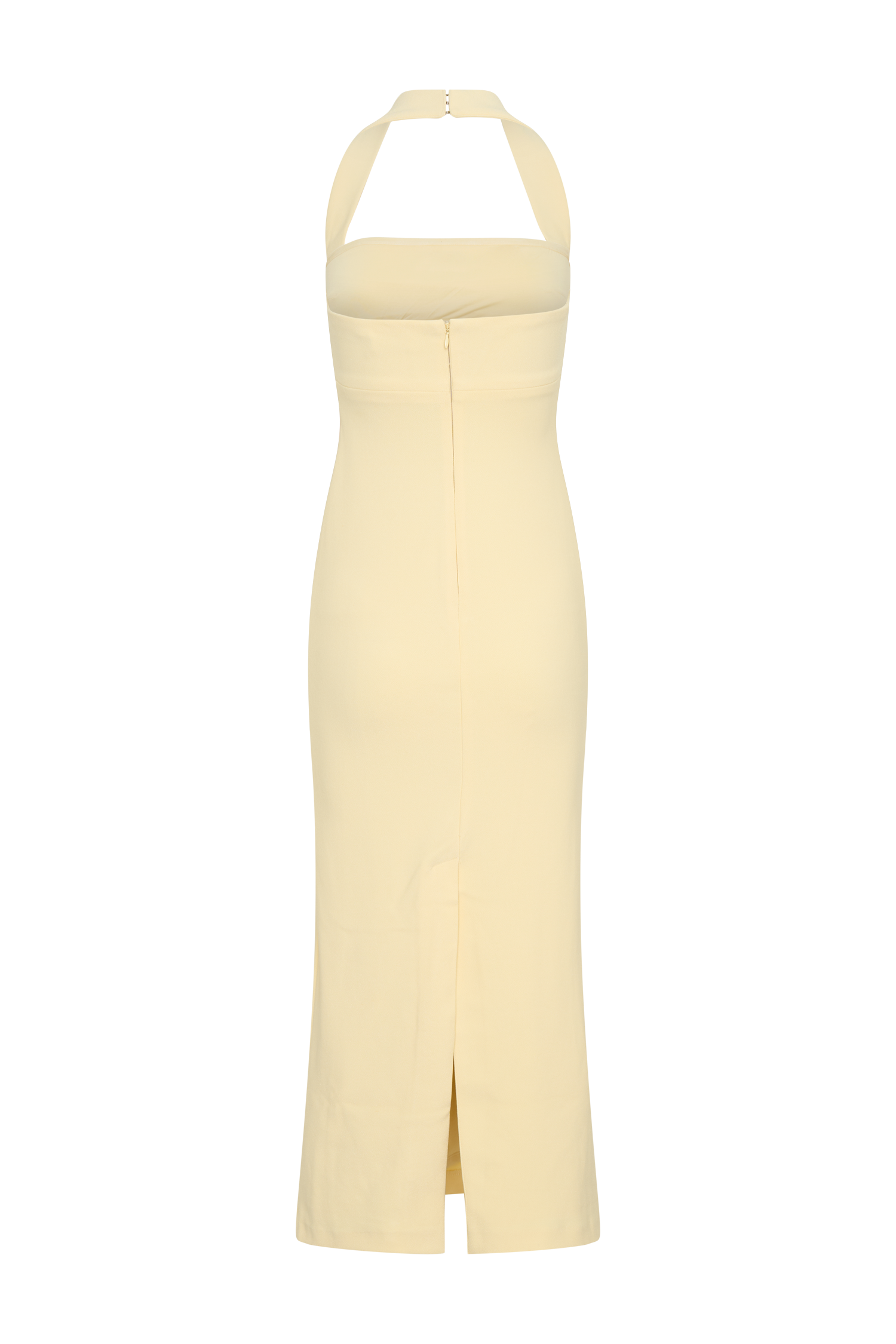 Amelita Suiting Halter Midi Dress - Pale Lemon #8