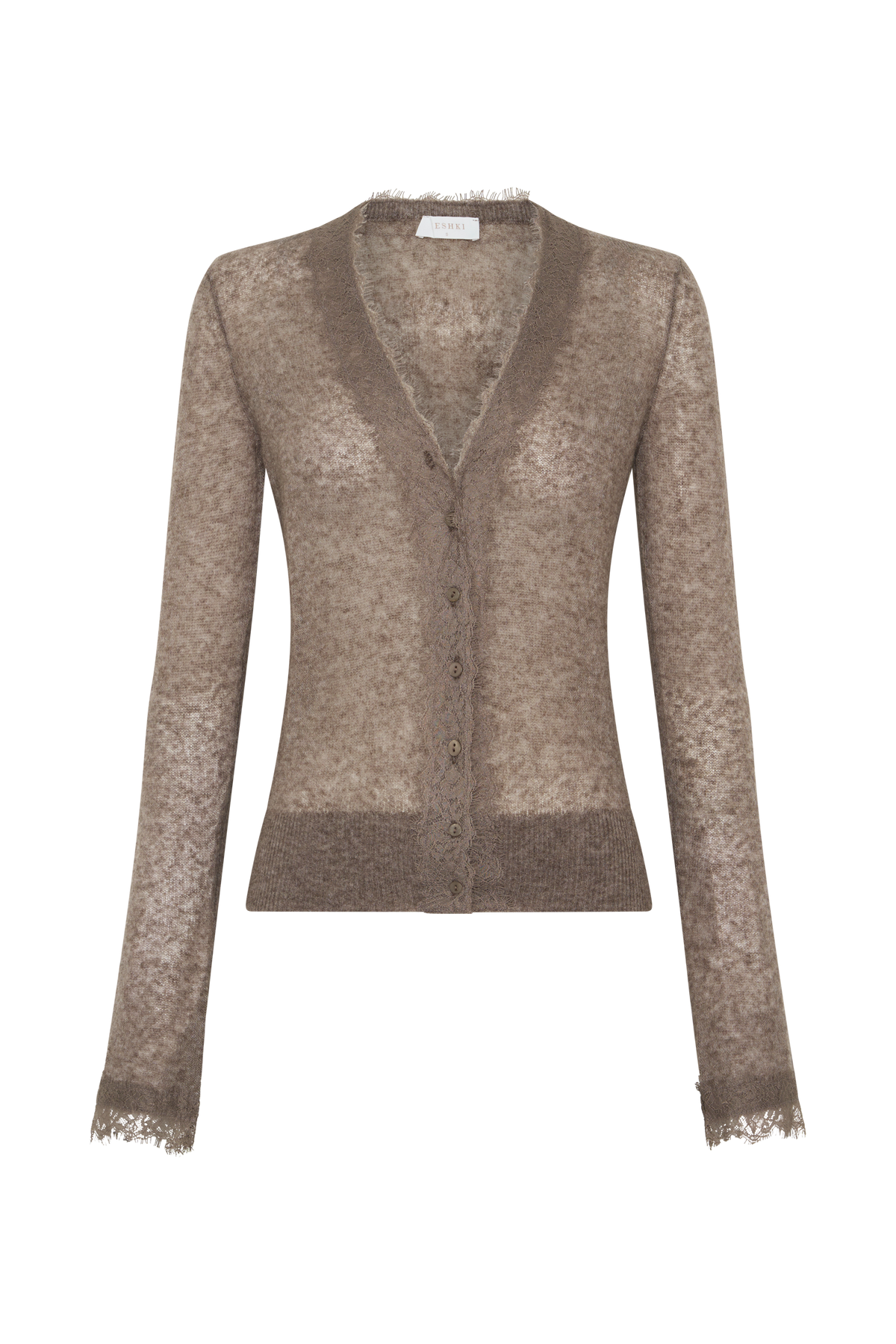 Amrita Lace Knit Cardigan - Oatmeal