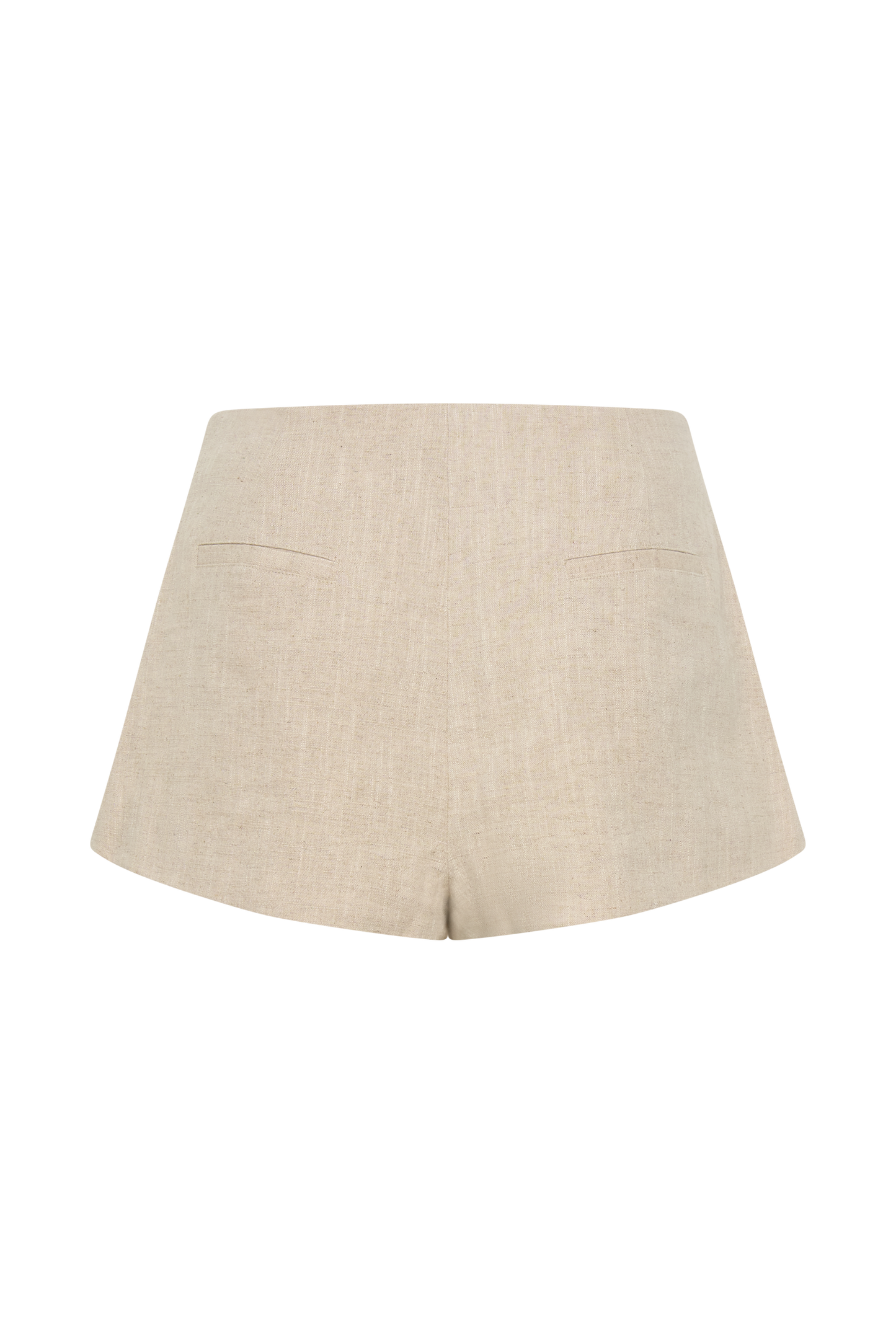 Anahita Tie Front Linen Short - Natural