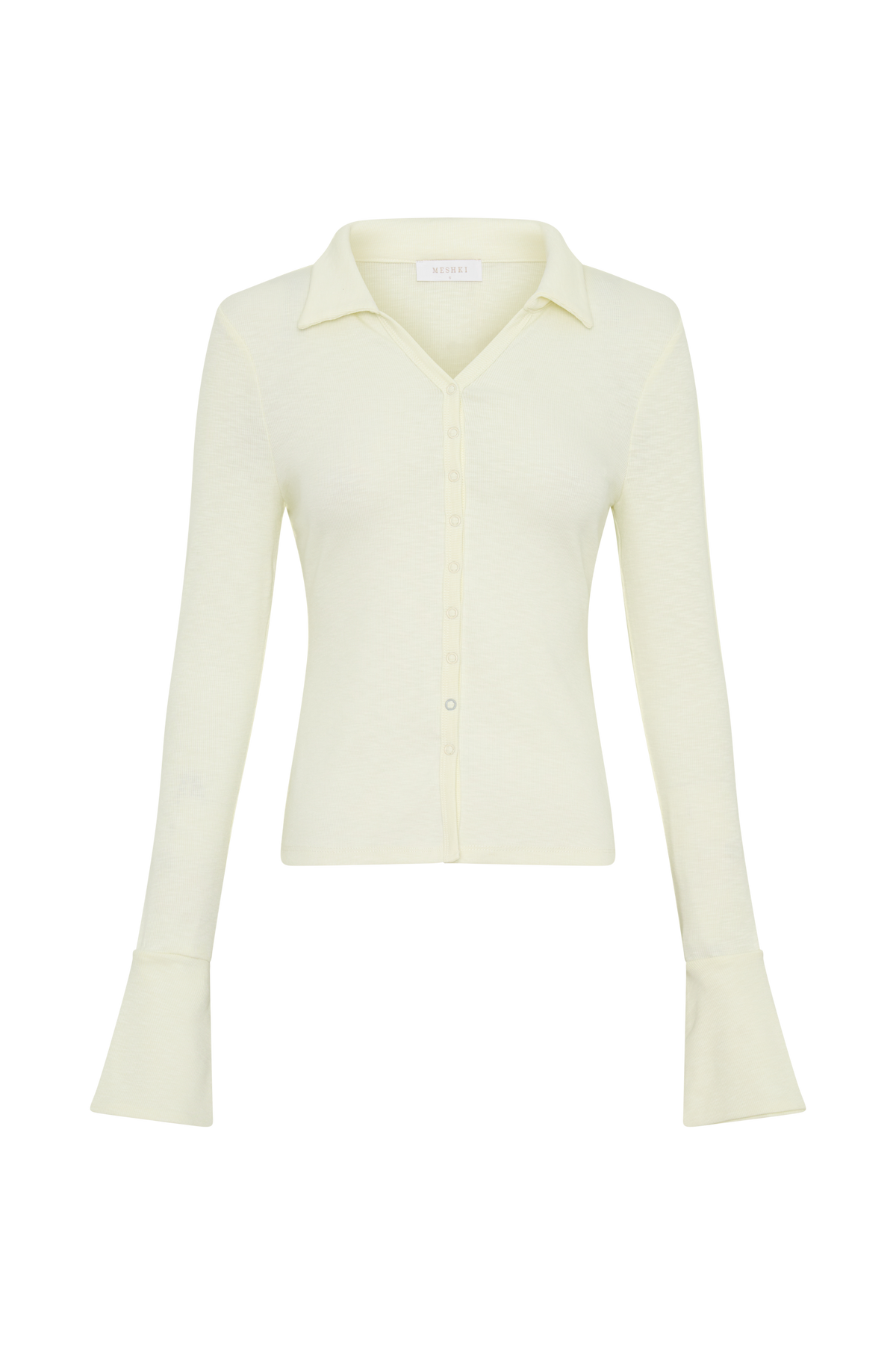 Analisa Button Down Long Sleeve Top - Ivory #8
