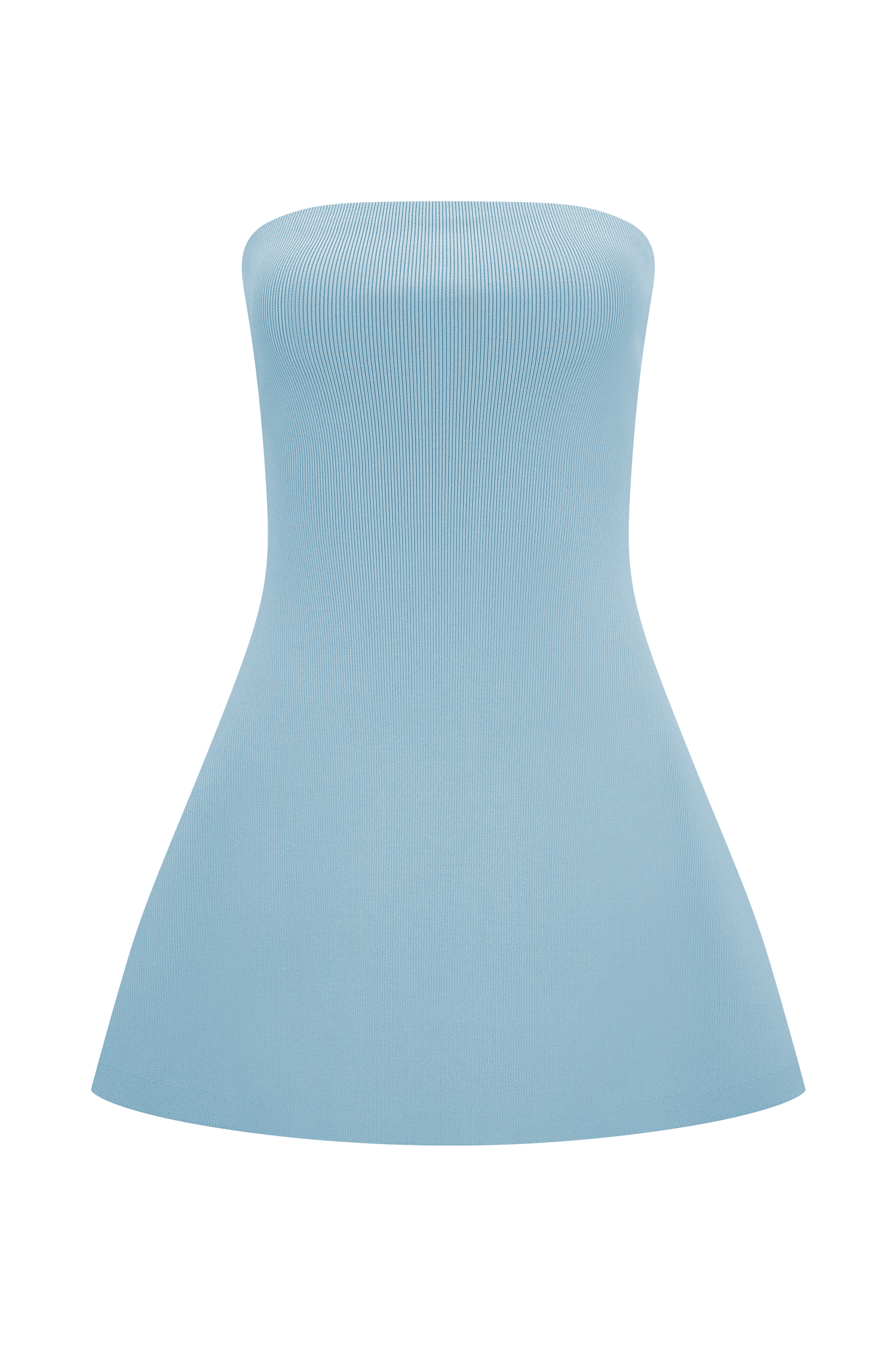 Anette Bandage Knit Strapless Top - Sky Blue #9
