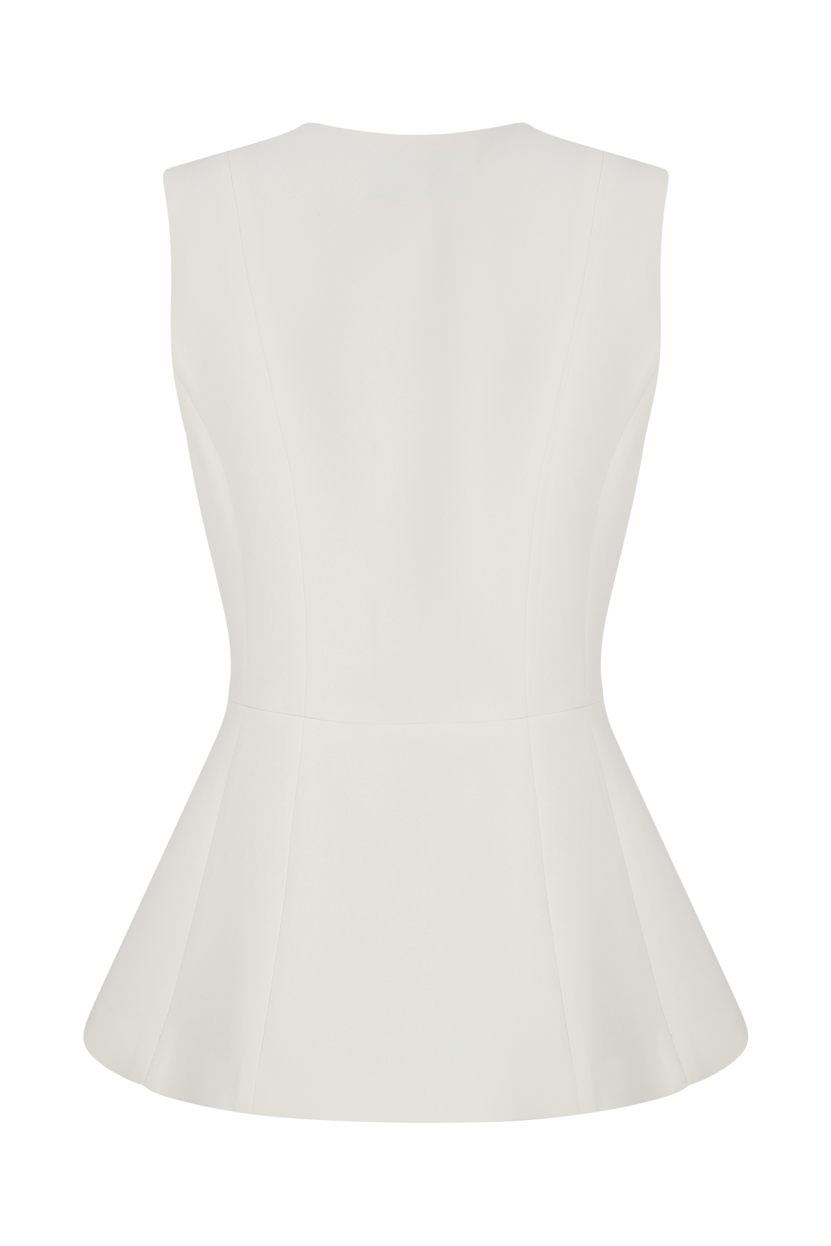 Angelie Suiting Vest Top - Ivory #8