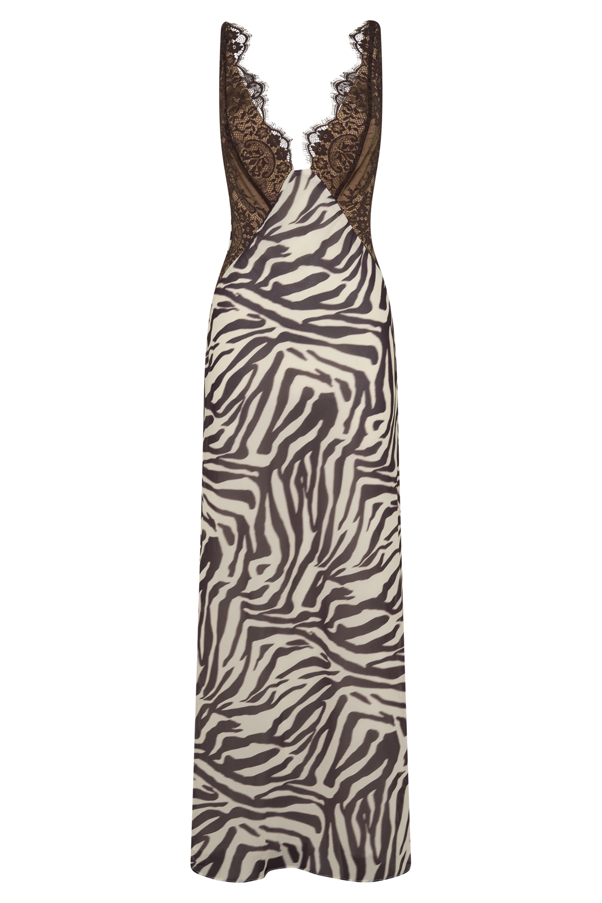 Angeline Lace And Chiffon Maxi Dress - Abstract Zebra Print #10