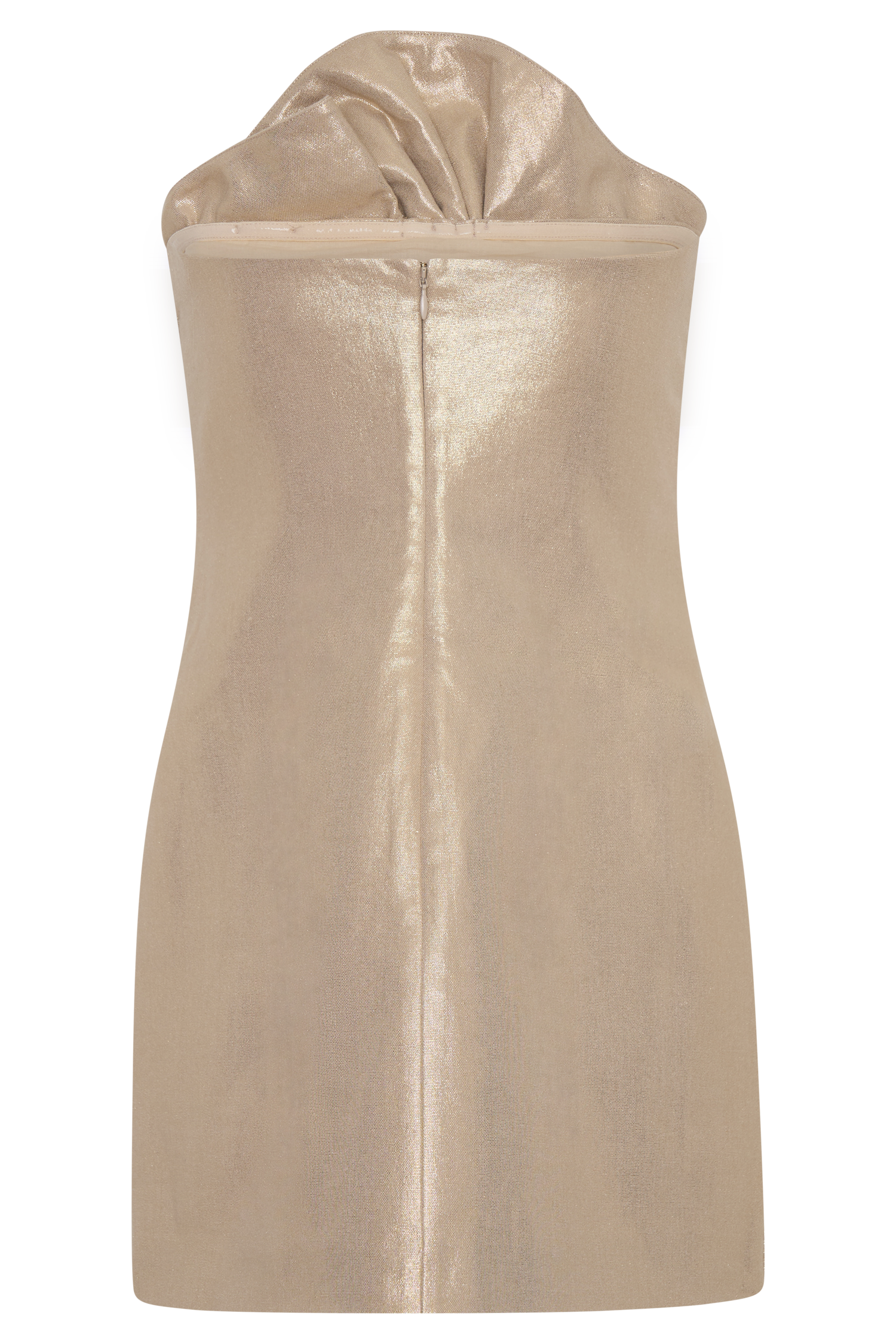 Annette Linen Mini Dress - Gold #10