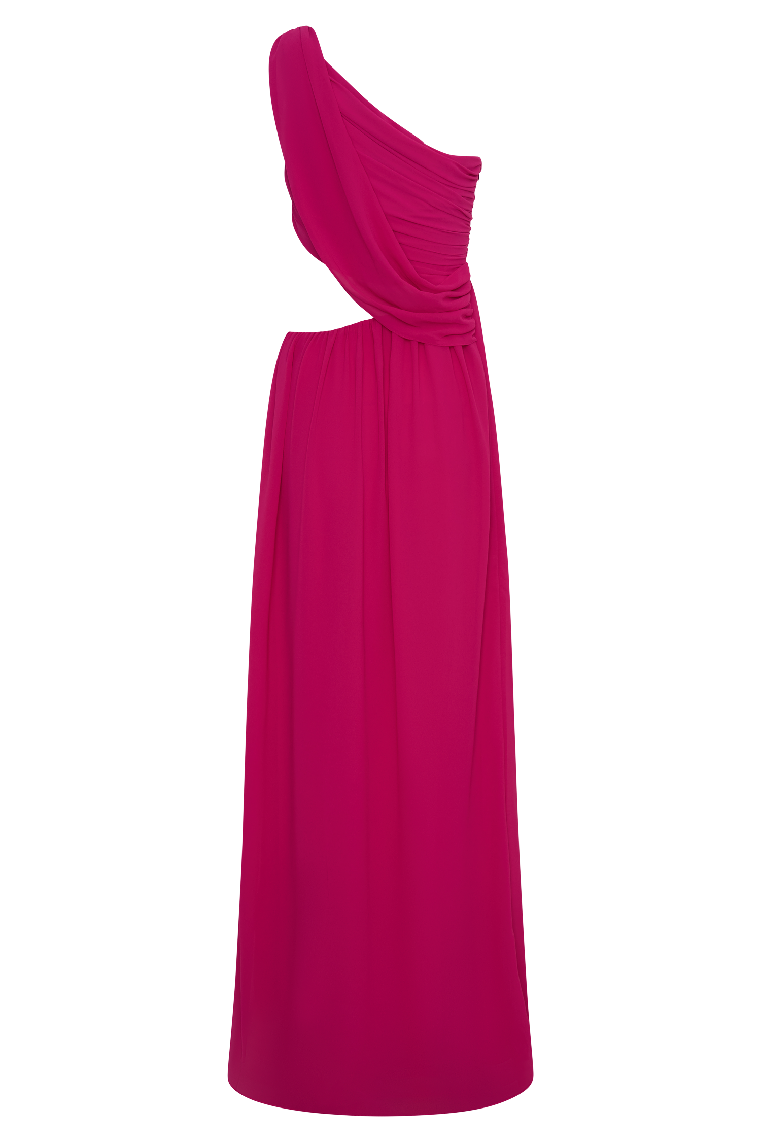Aria Chiffon Cut Out Maxi Dress - Fuchsia #6