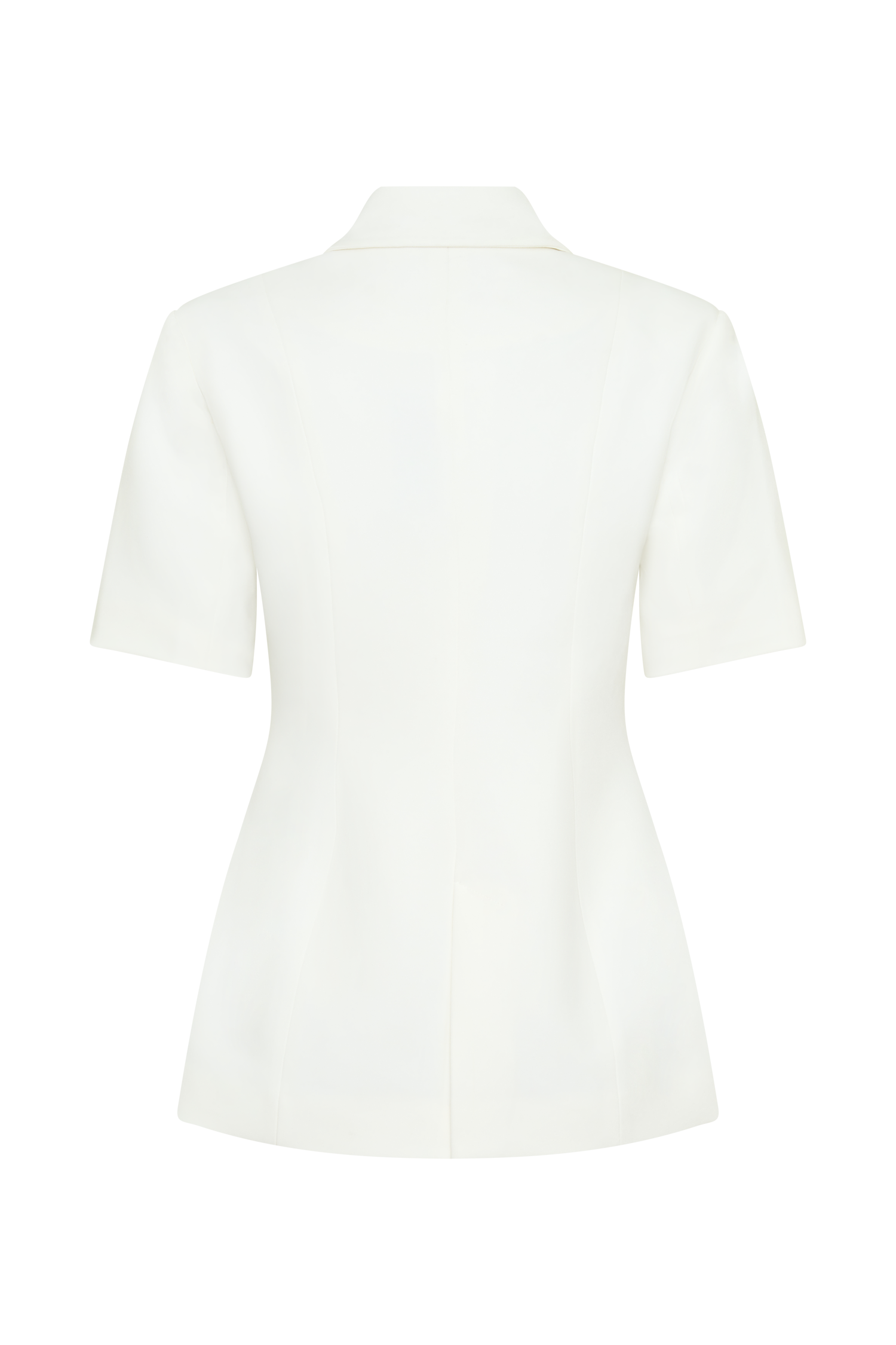 Ariella Button Up Short Sleeves Top - White #8