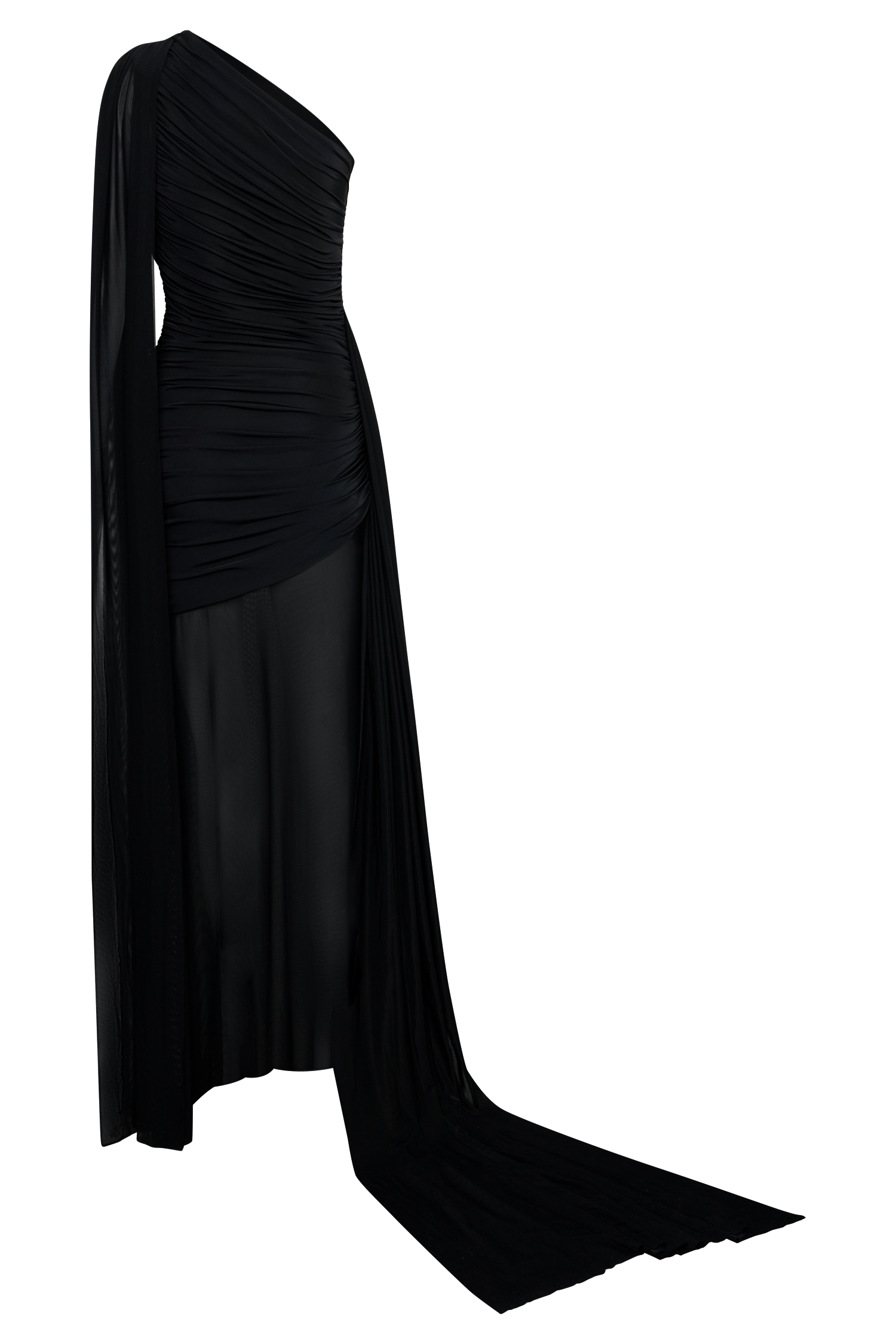 Asher Slinky One Shoulder Maxi Dress - Black #8