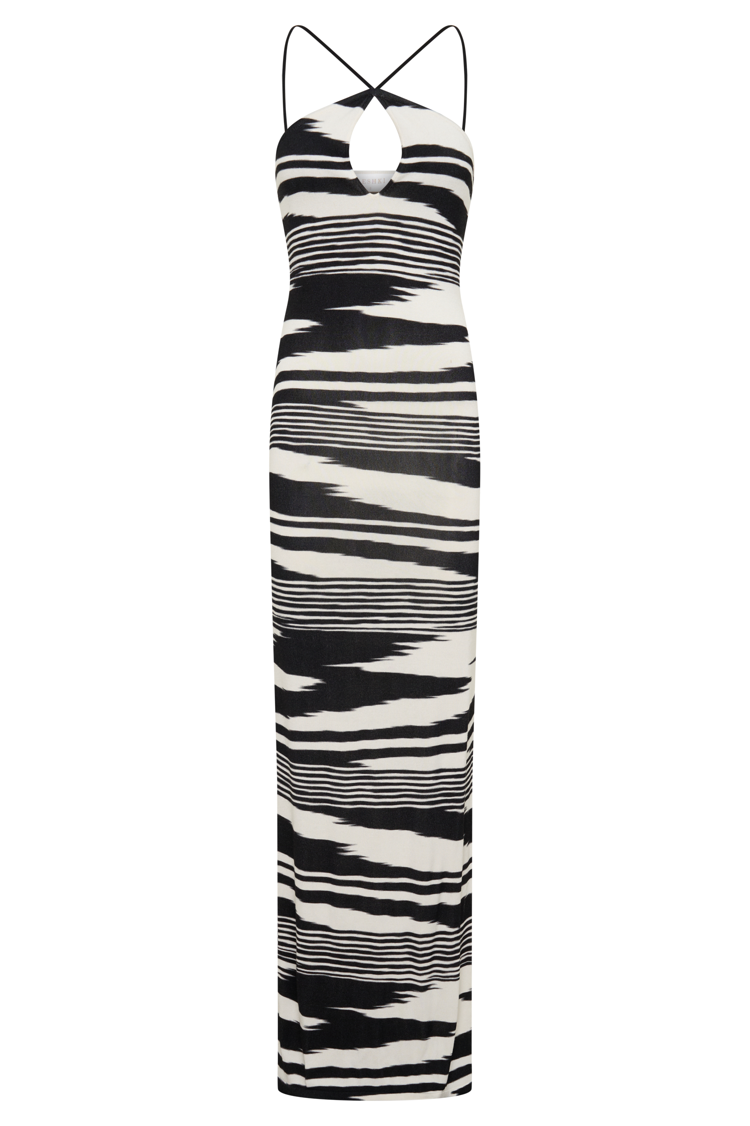 Ashtin Cross Front Knit Maxi Dress - Linear Shift Print #9
