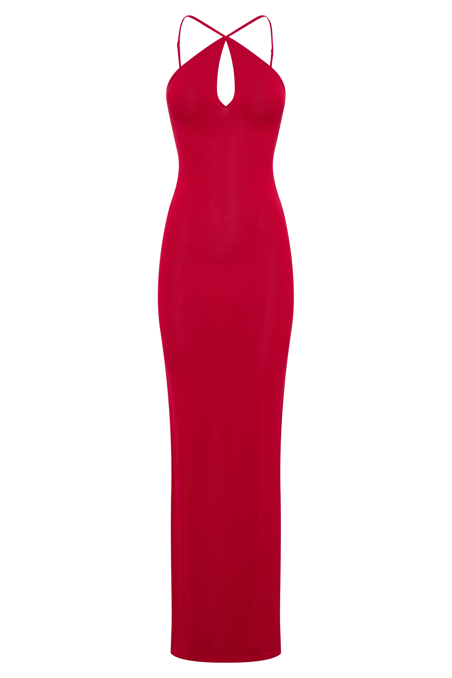 Ashtin Cross Front Knit Maxi Dress - Red #8