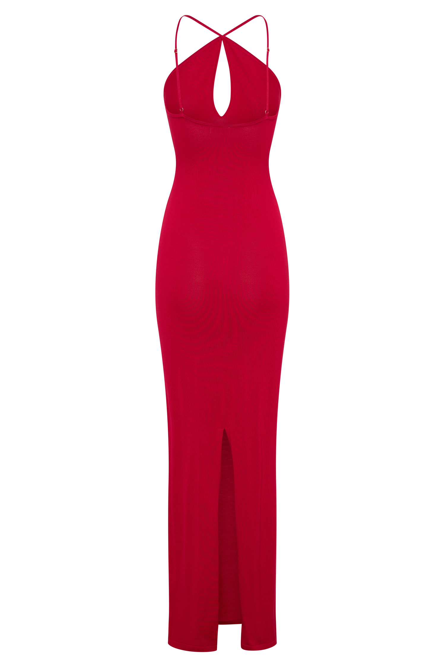 Ashtin Cross Front Knit Maxi Dress - Red #7