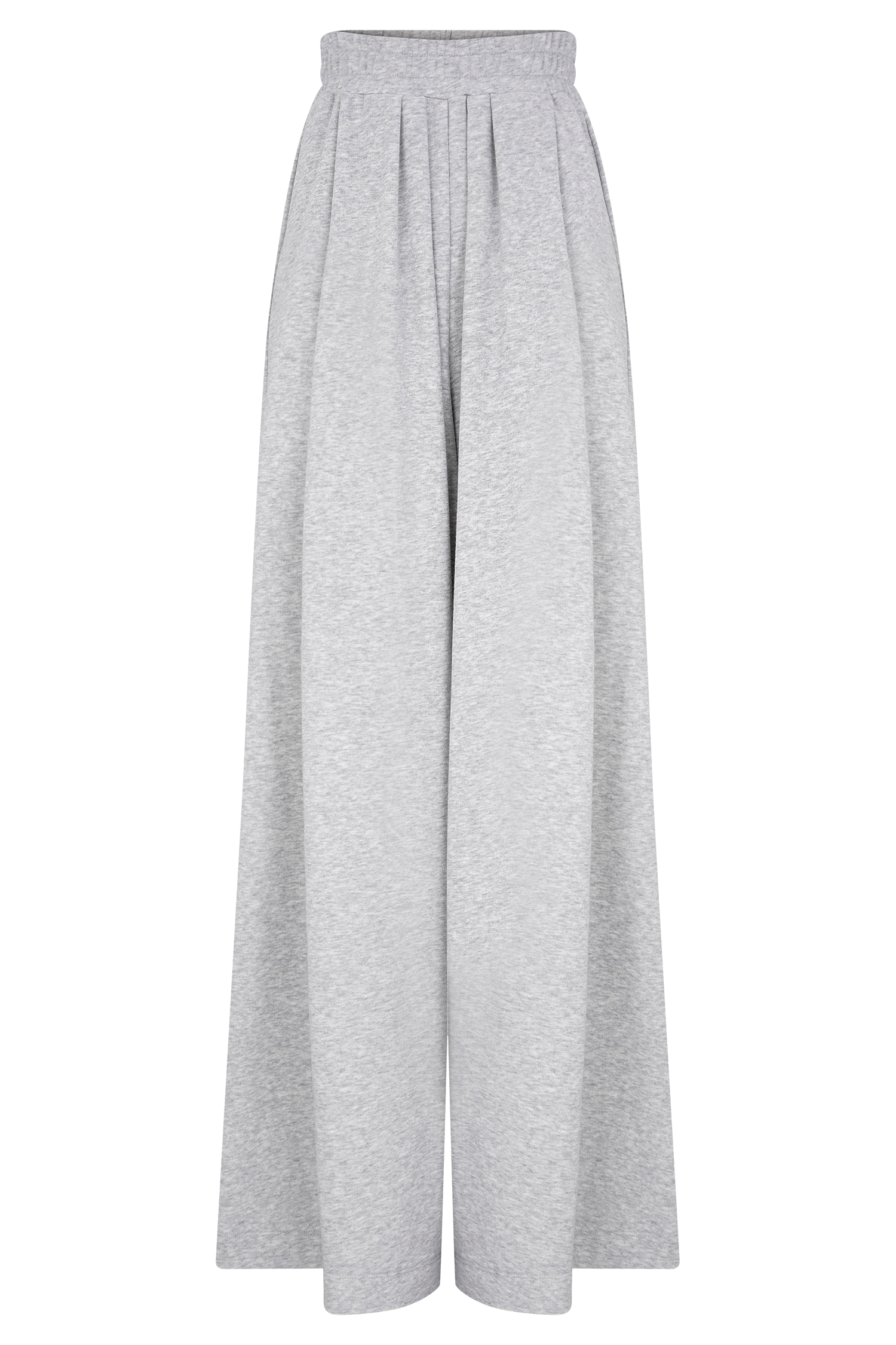 Aspen Gathered Wide Leg Jogger - Light Grey Marle #9