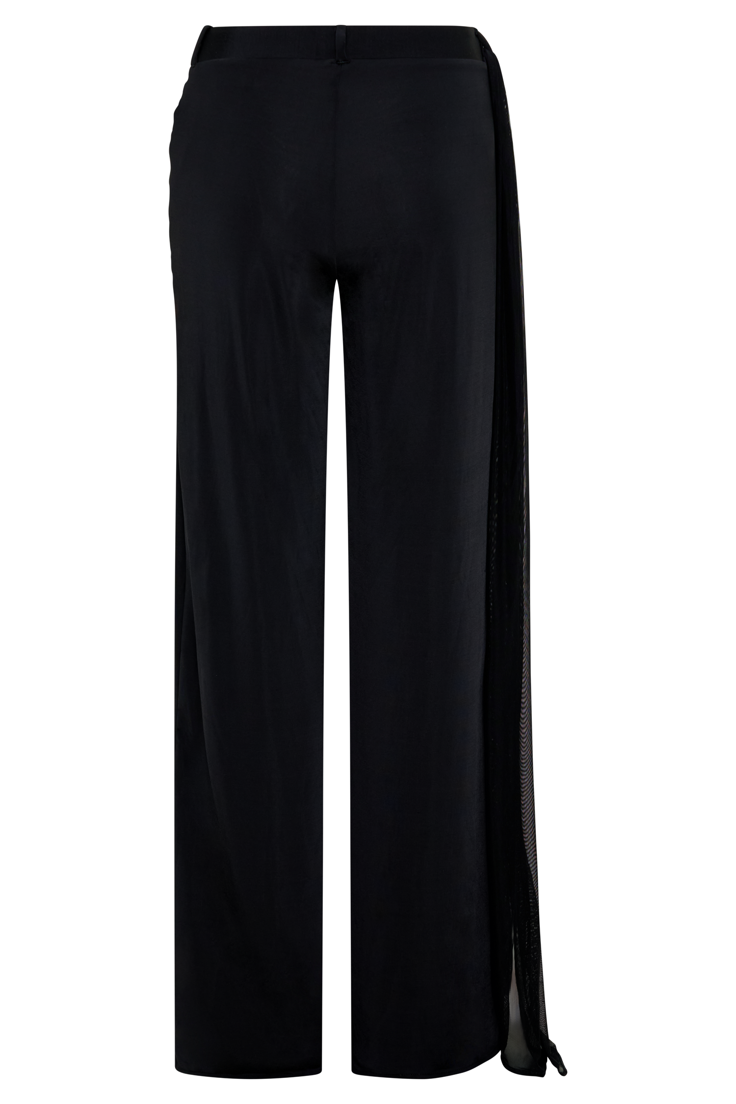 Aspyn Slinky Gathered Wide Leg Pants - Black #8