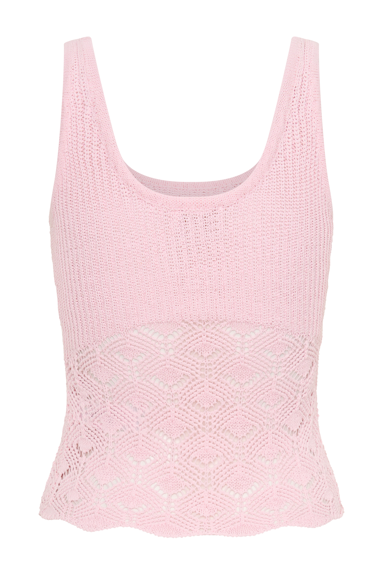 Atlantis Crochet Knit Top - Baby Pink #8