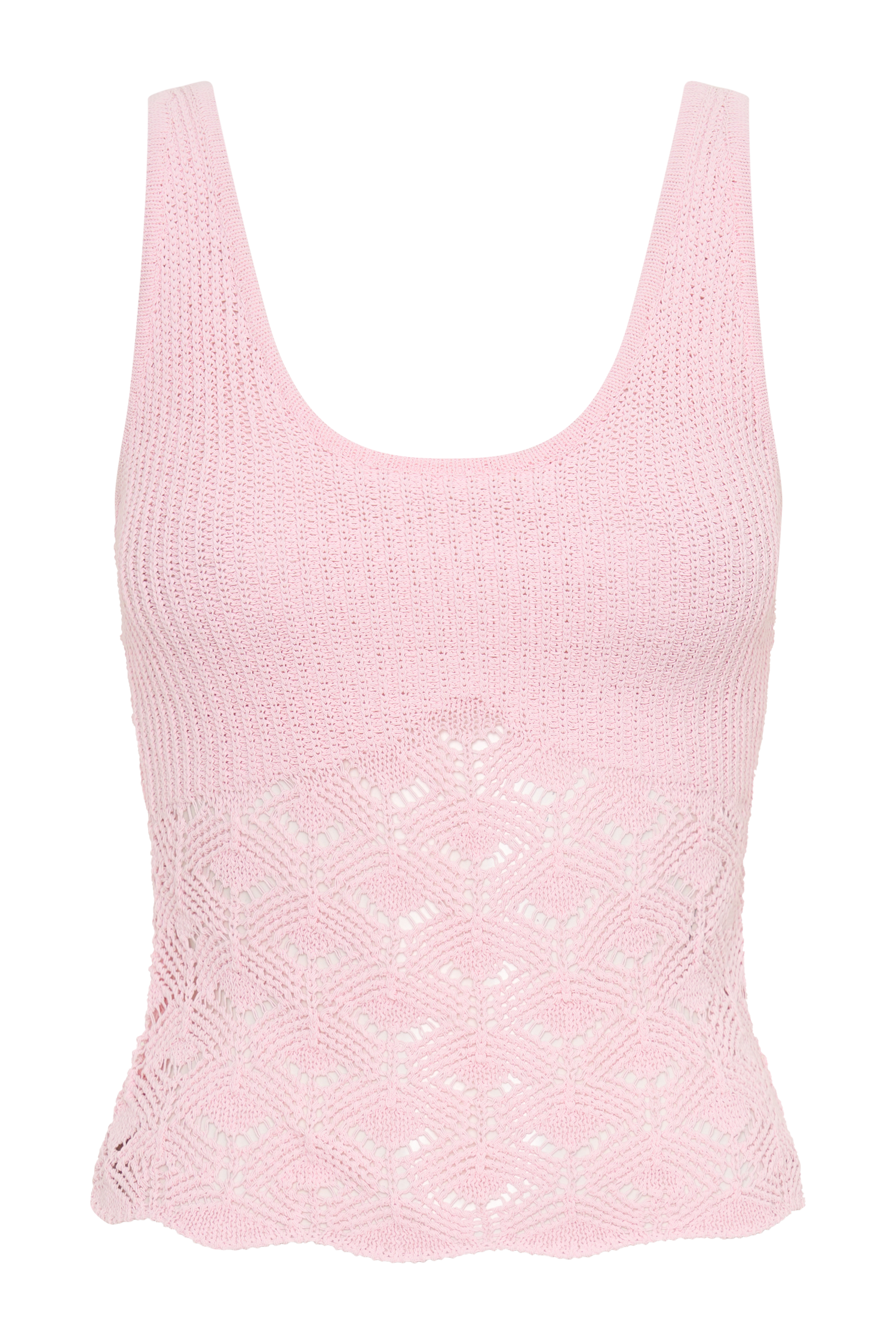 Atlantis Crochet Knit Top - Baby Pink #9