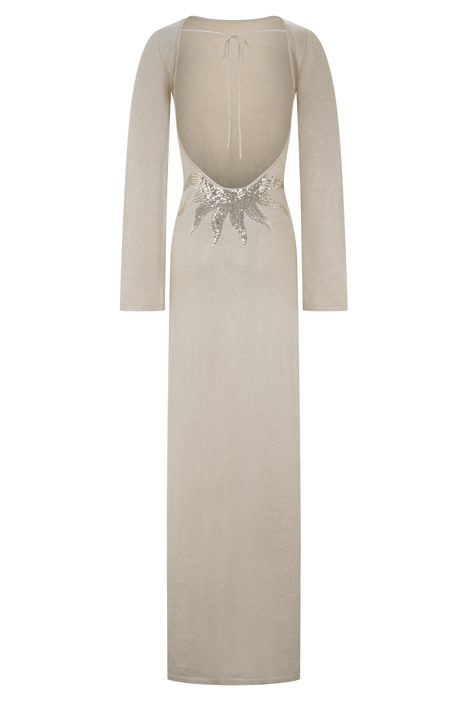 Atticus Knit Maxi Dress With Sequin - Gold #11