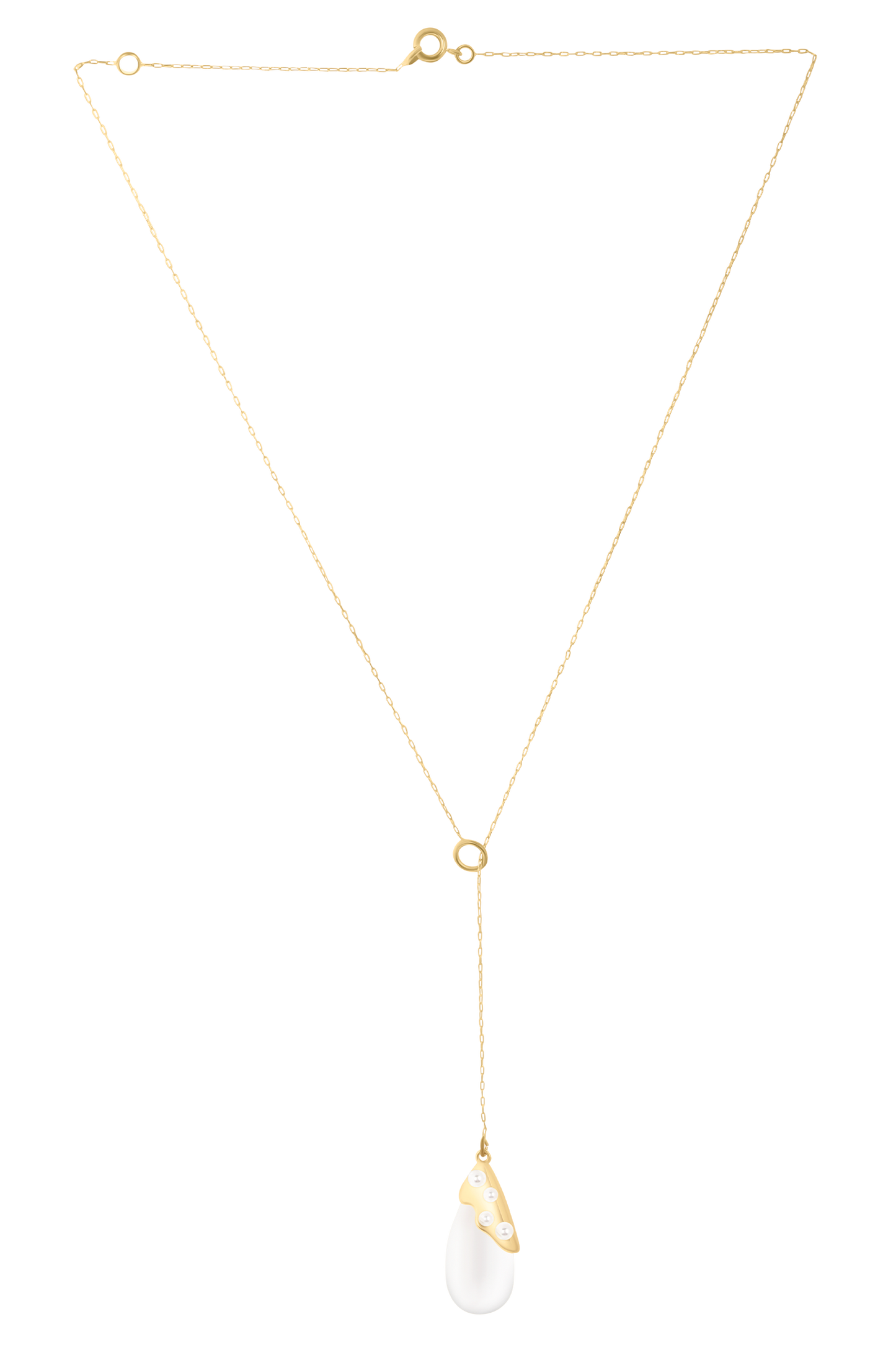 Augusta Teardrop Pendant Necklace - Gold