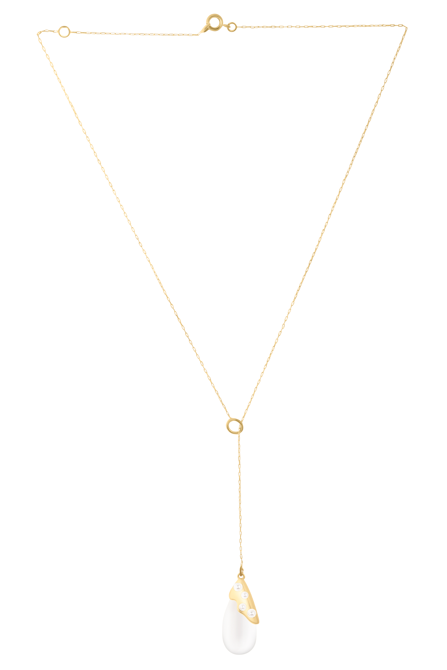 Augusta Teardrop Pendant Necklace - Gold #4
