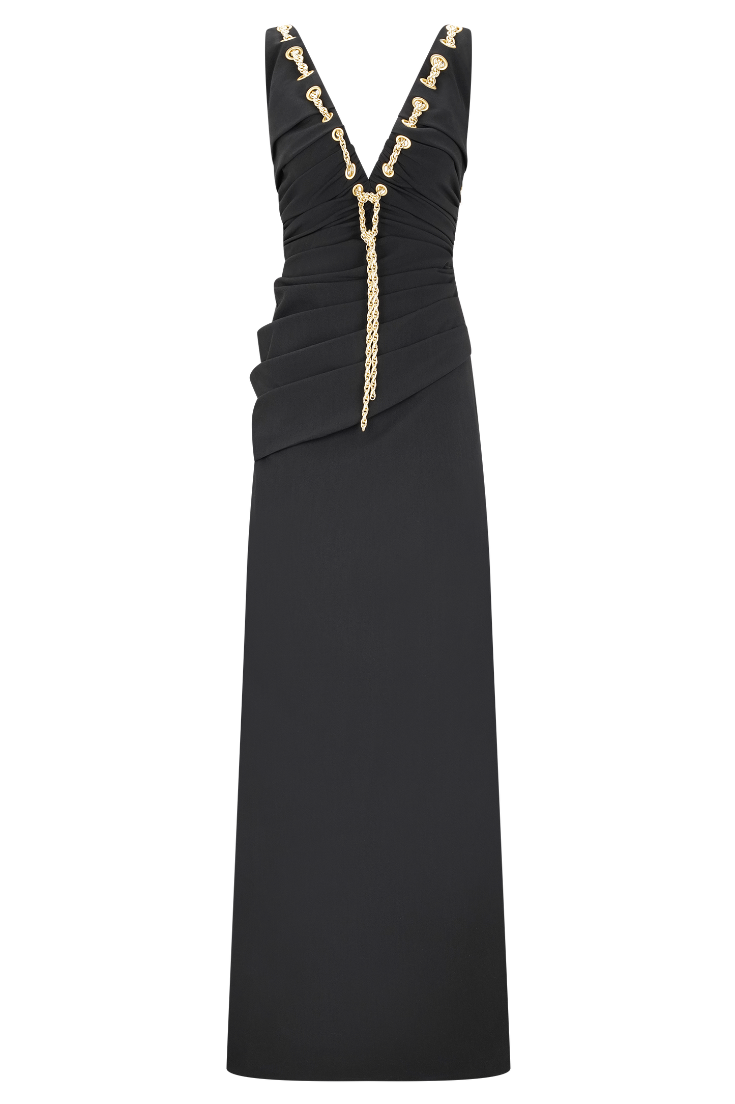 Axton Low Neck Maxi Dress - Black