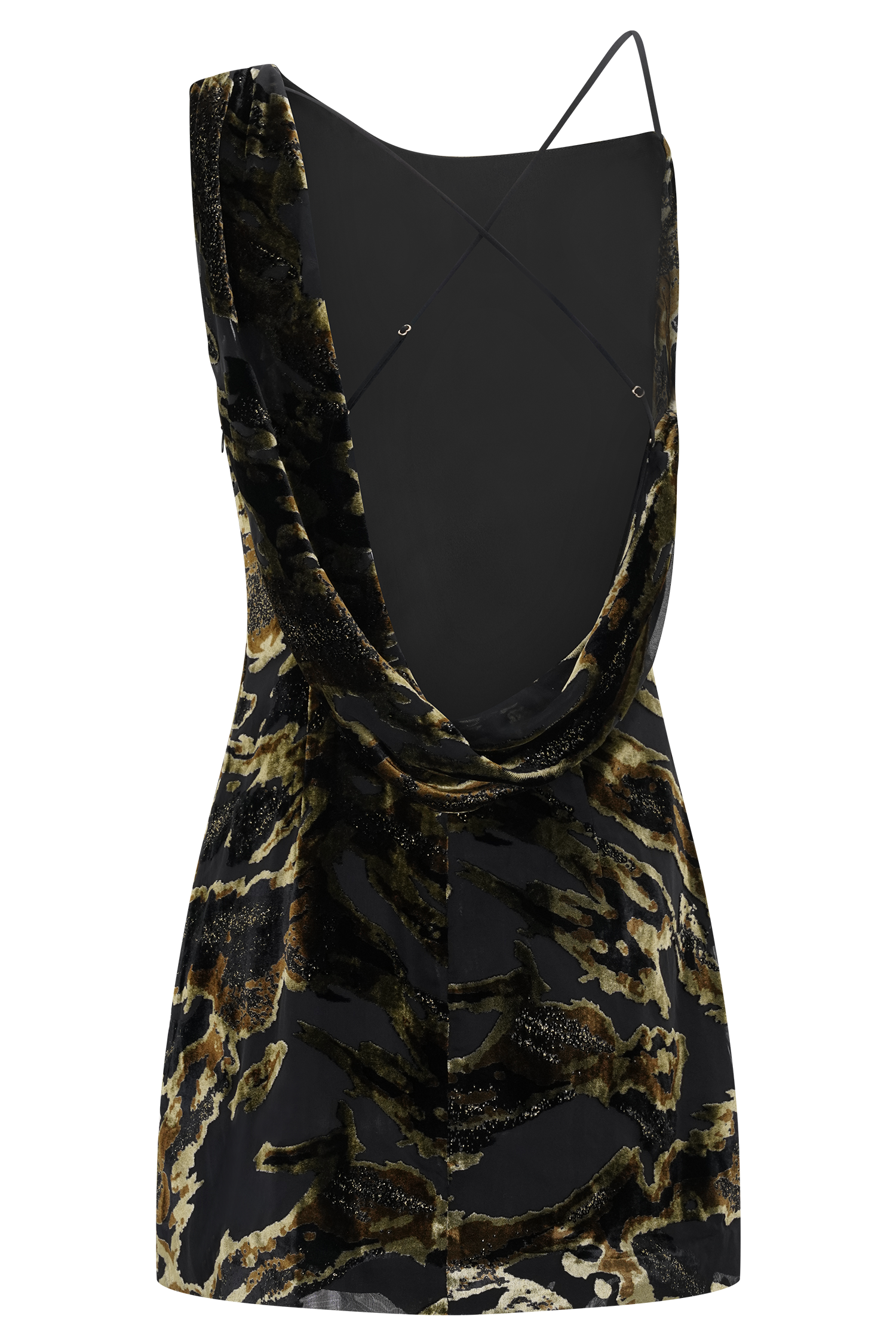 Ayana Cross Back Mini Dress - Velvet Burnout #8