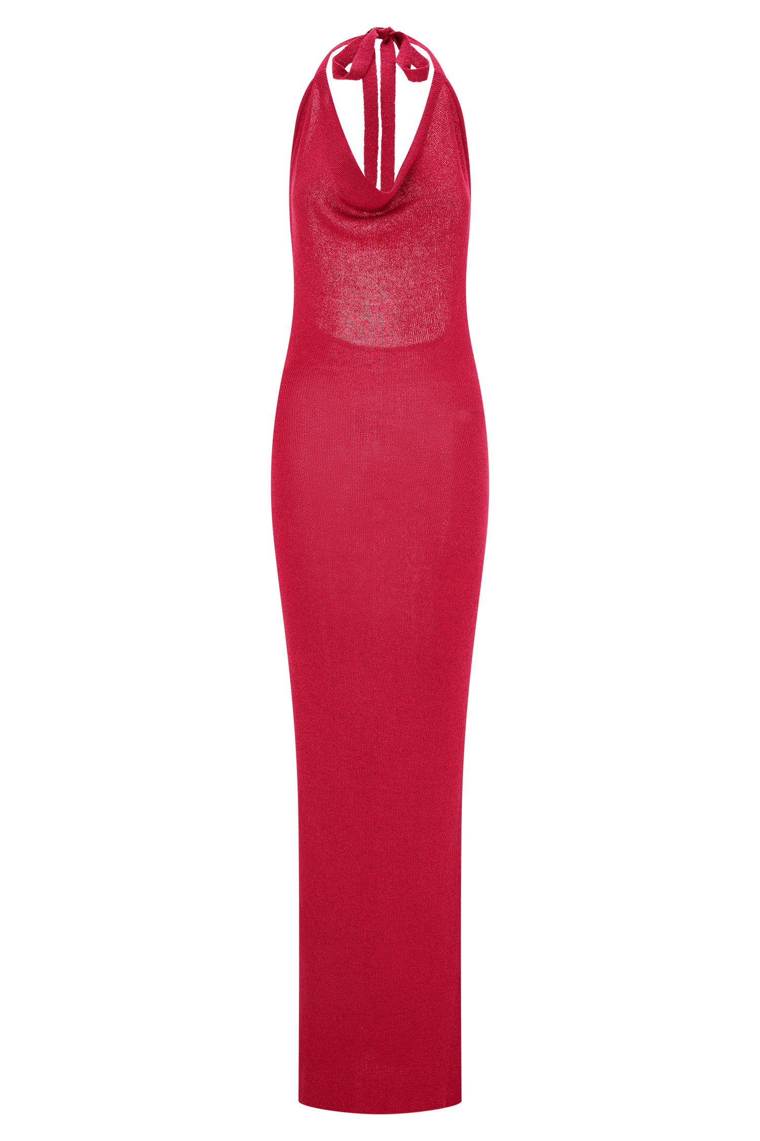 Ayella Cowl Knit Maxi Dress - Raspberry #7