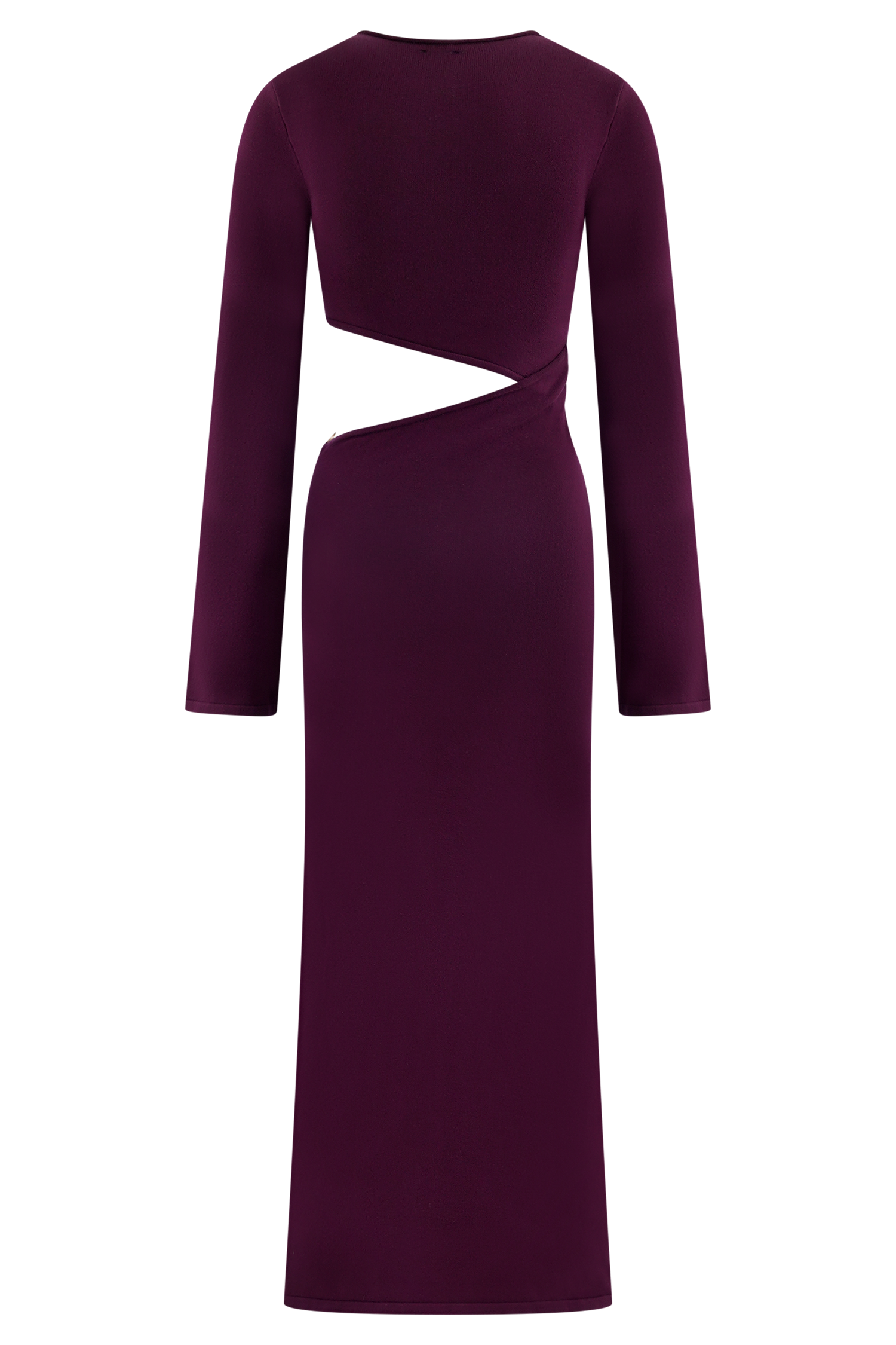 Azariah Long Sleeve Knit Midi Dress - Plum #6