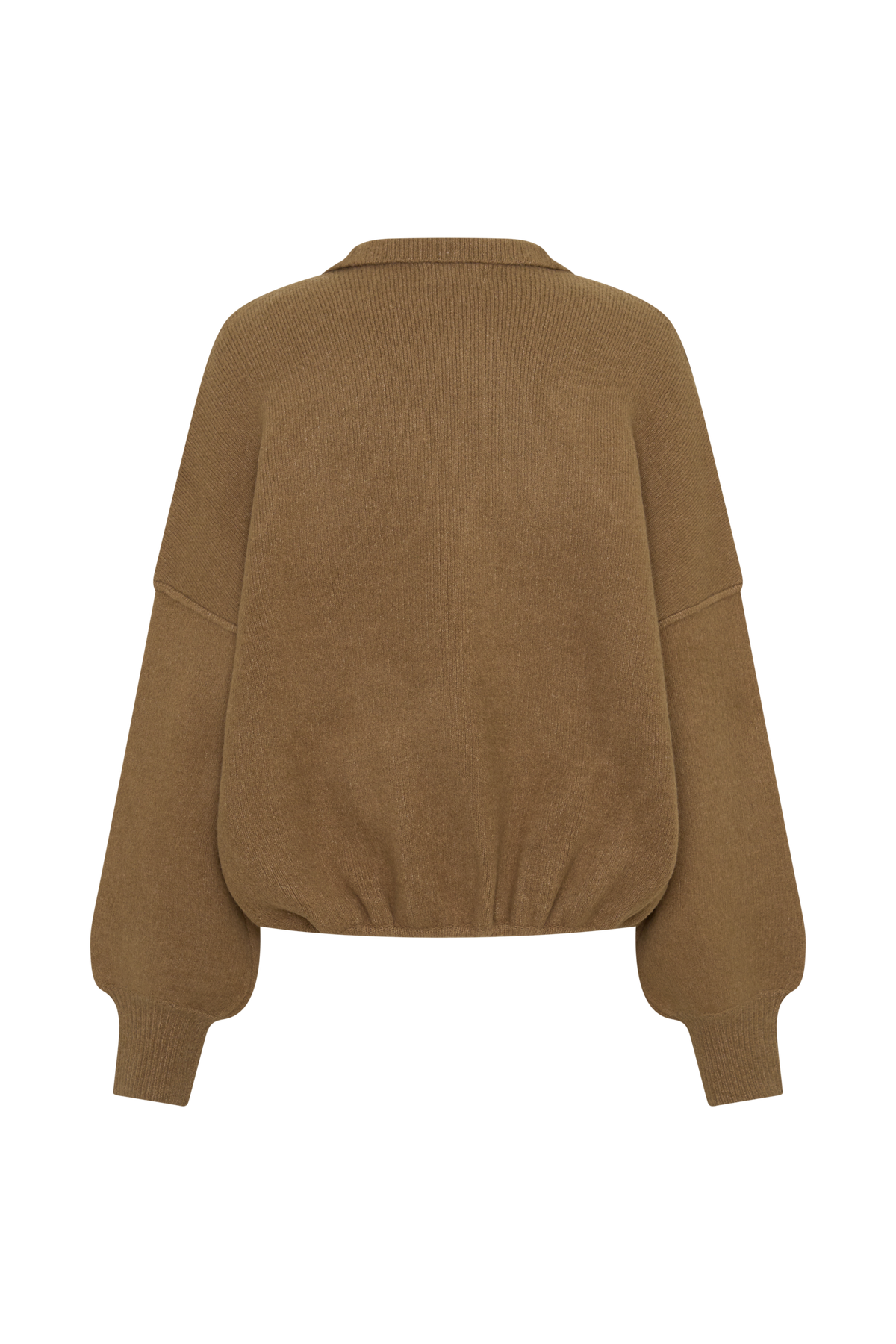 Brittany Blouson Knit Cardigan - Camel